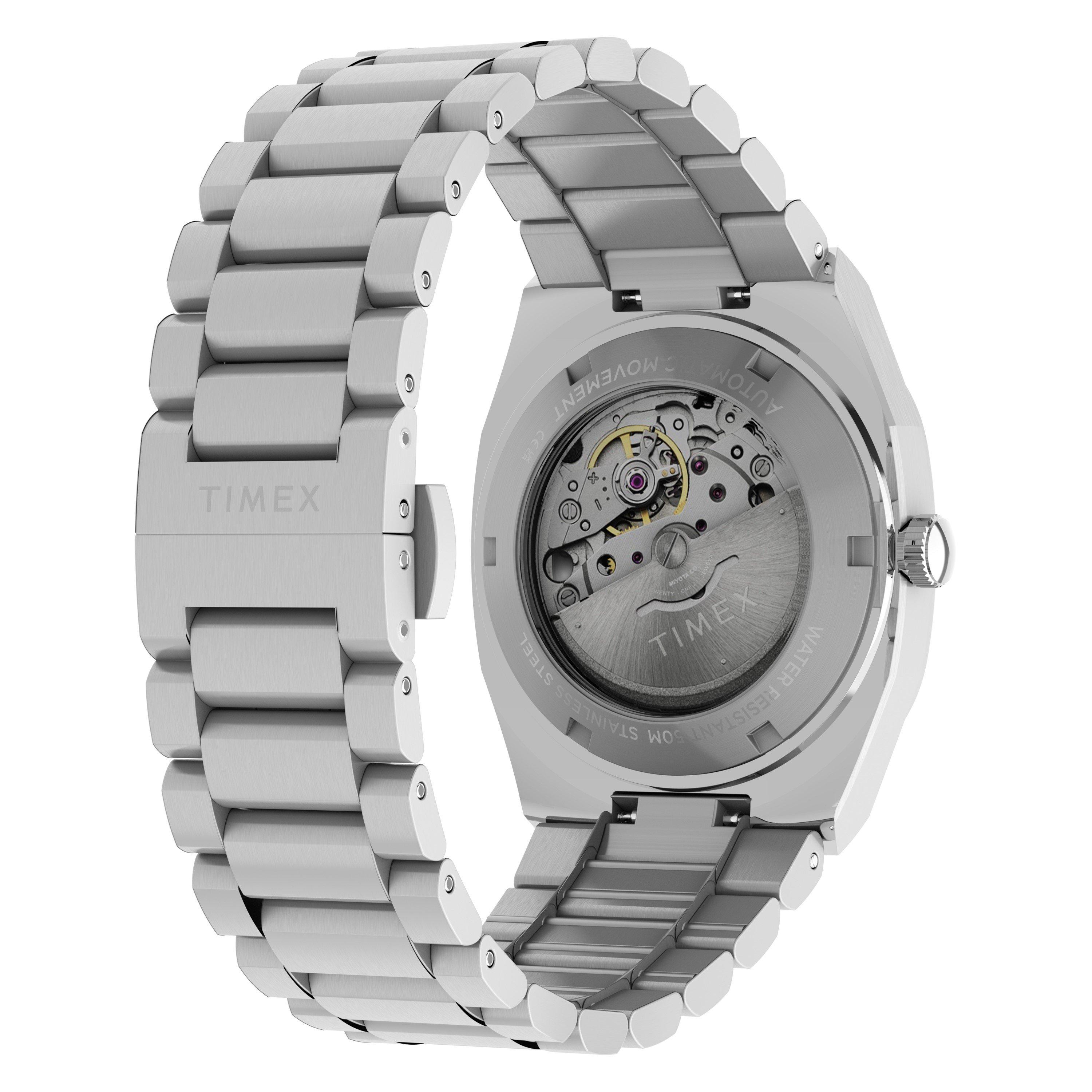 Silver/Silver - Timex - E Line Automatic Watch - 5