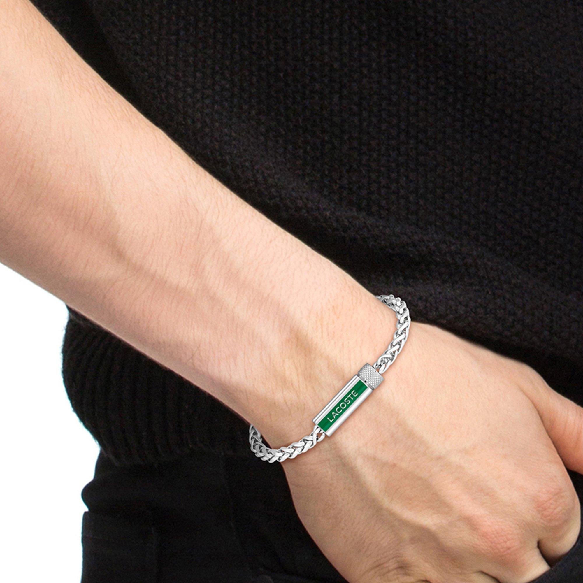 Silver - Lacoste - Lacoste Mens Spelt Stainless Steel Bracelet - 3