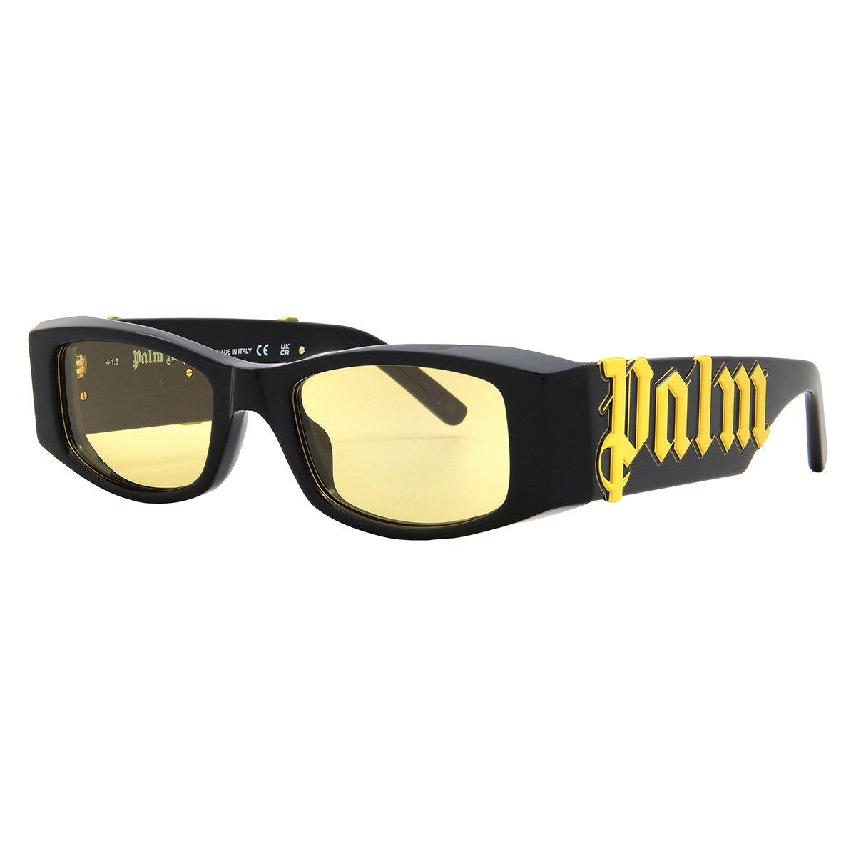 Black Yellow - Palm Angels - Men's Angel Rectangle Sunglasses - 2
