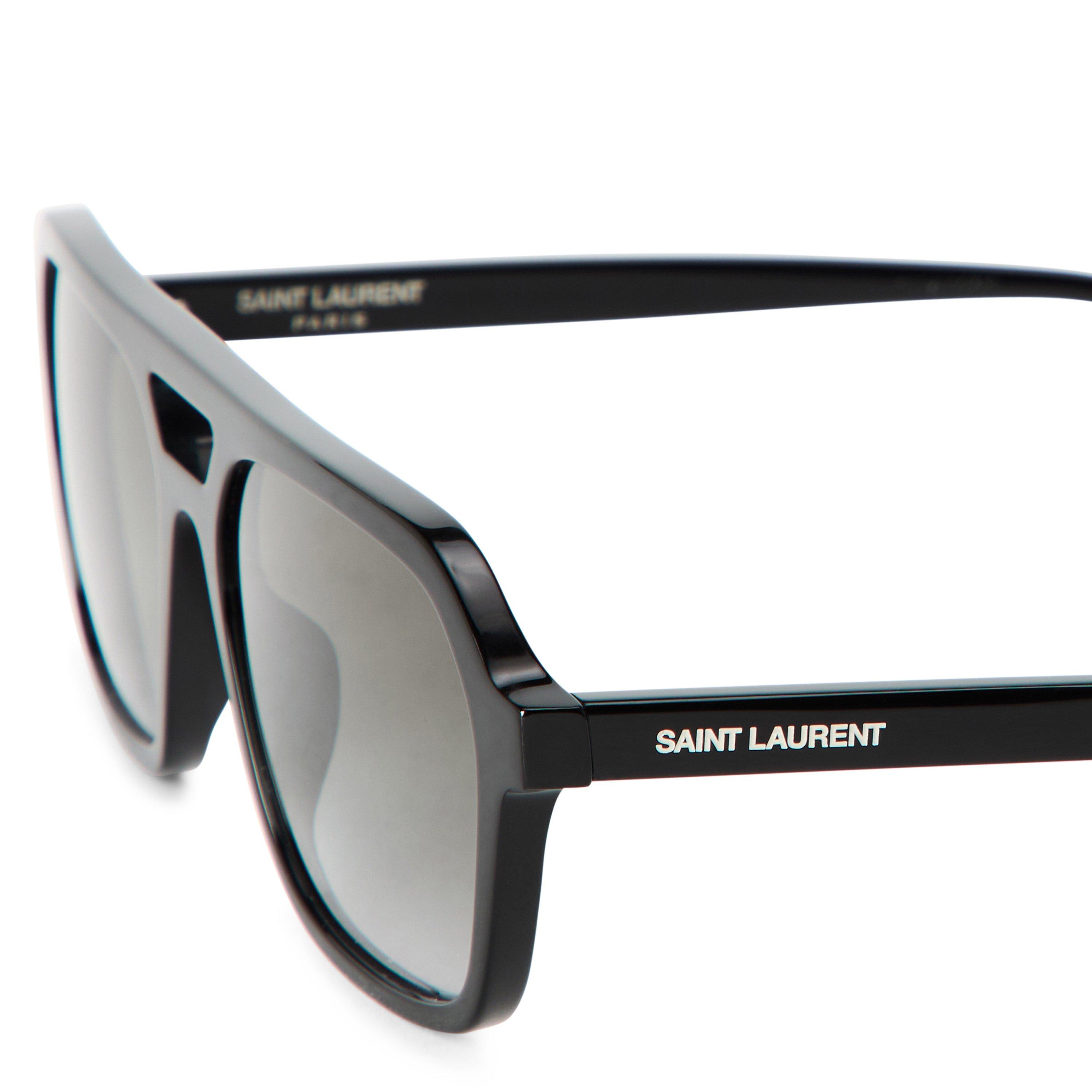 Grey/Black - Saint Laurent - Saint Laurent 905 Aviator Sunglasses - 3