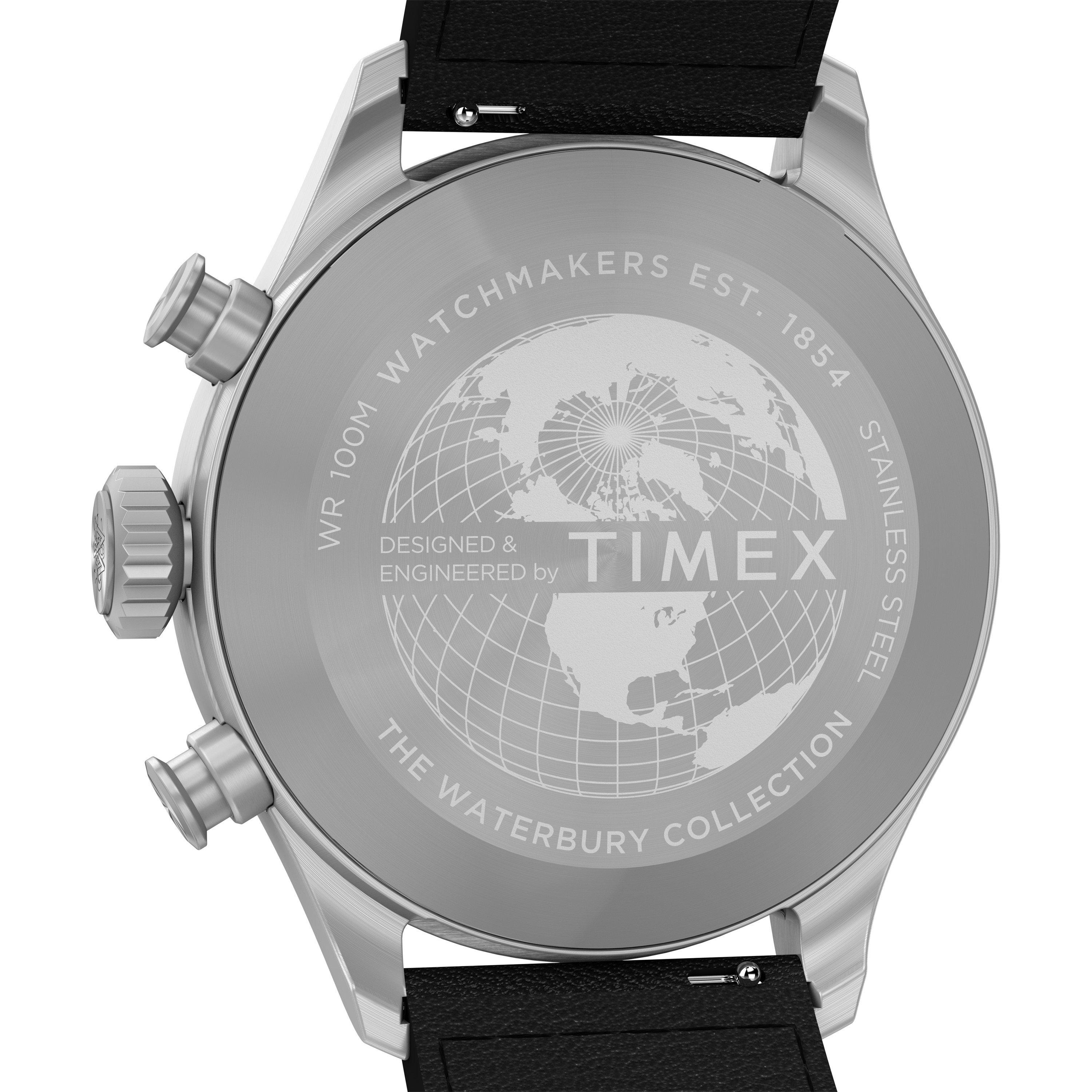 Black/Silver - Timex - Men's Waterbury Analogue Quartz Watch - 7