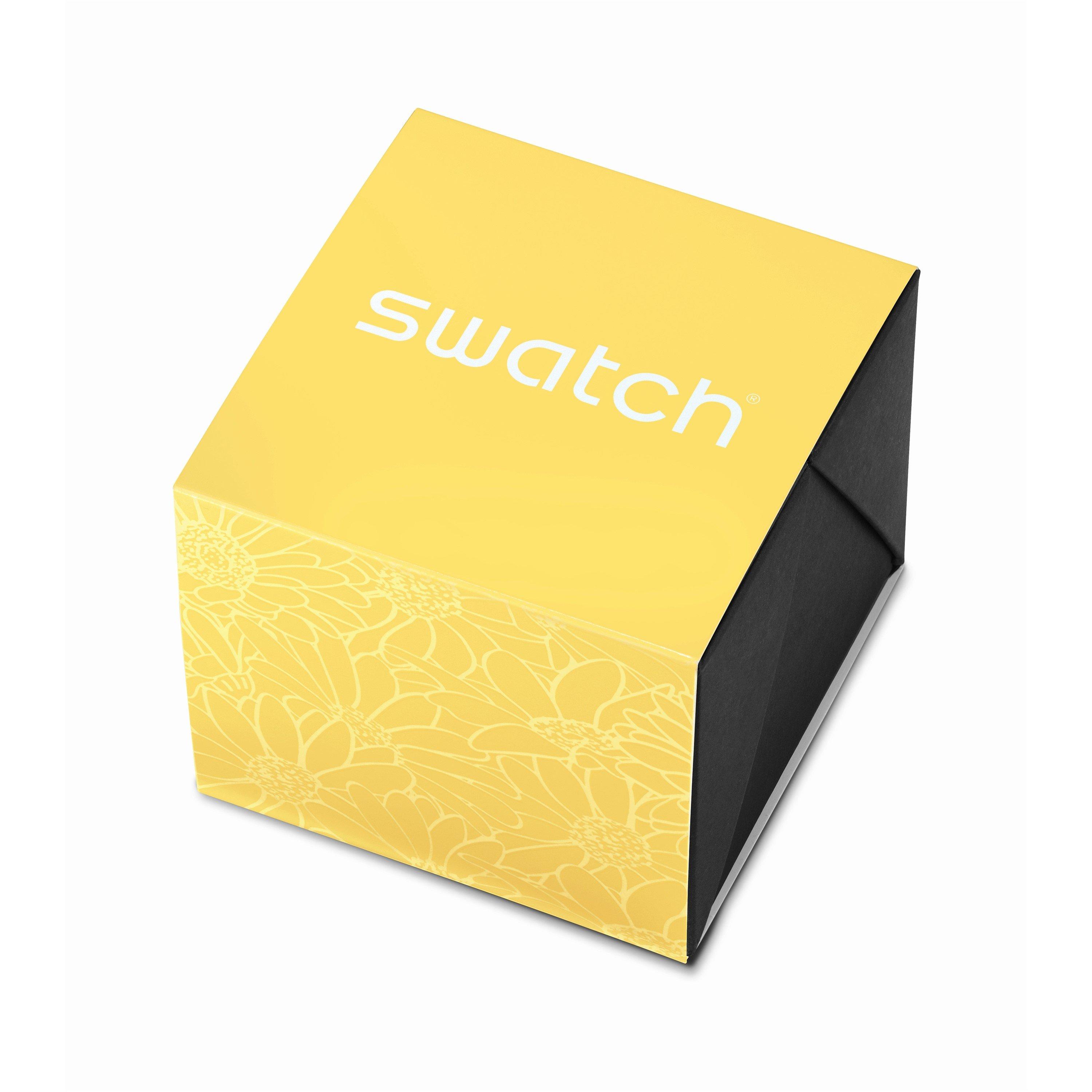 Yellow - Swatch - Unisex Adults Petal Swirl Analogue Quartz Watch - 4