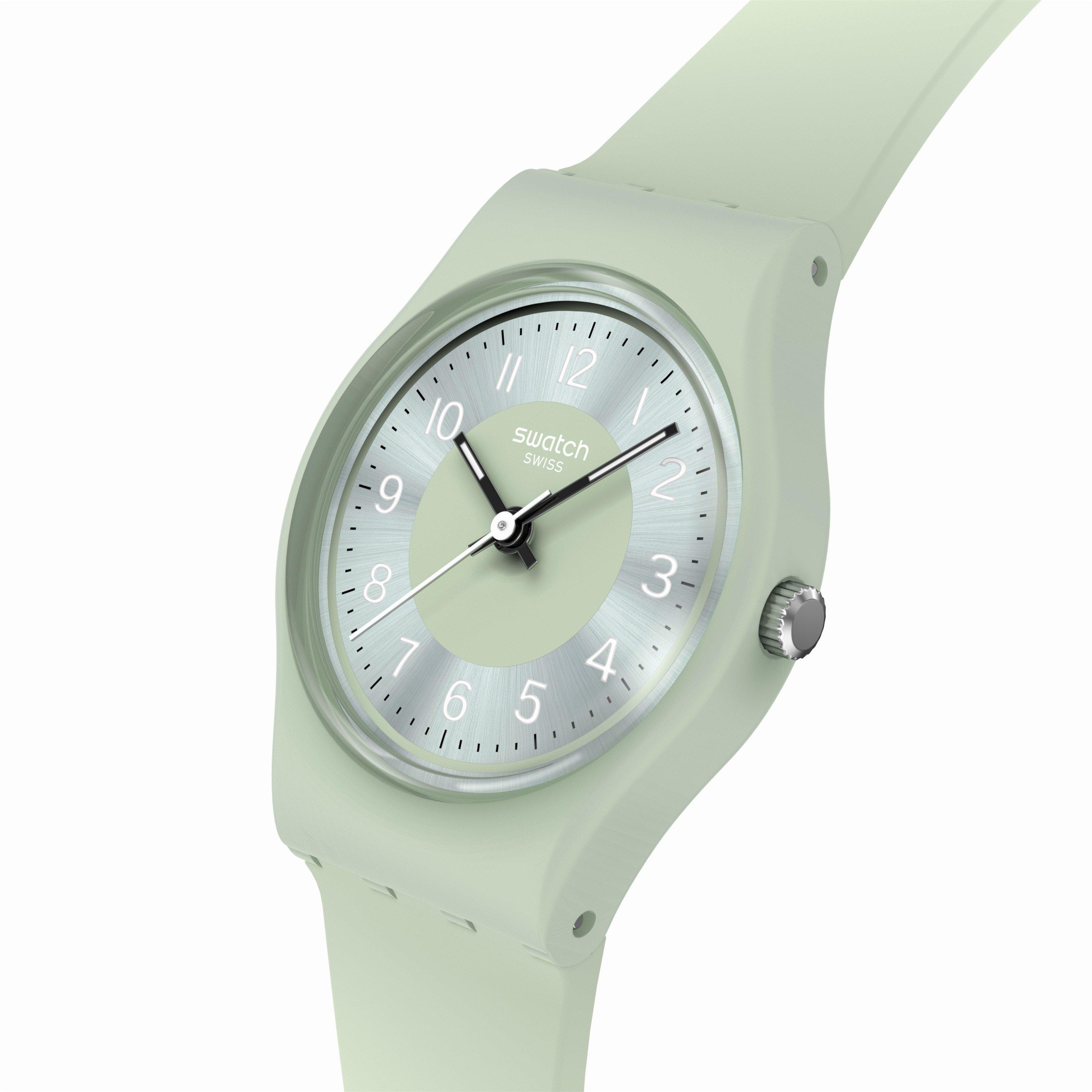 Green - Swatch - Unisex Adults Serenity 53 Analogue Quartz Watch - 3