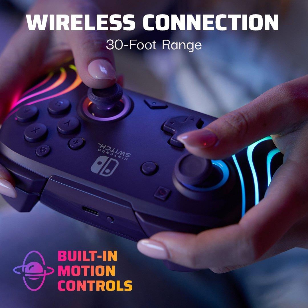 Lila Bewegung - PDP - Afterglow™ Wave Nintendo Wireless Controller: Purple with Motion - 6