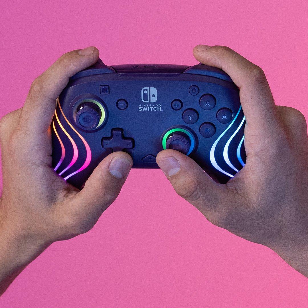 Lila Bewegung - PDP - Afterglow™ Wave Nintendo Wireless Controller: Purple with Motion - 7