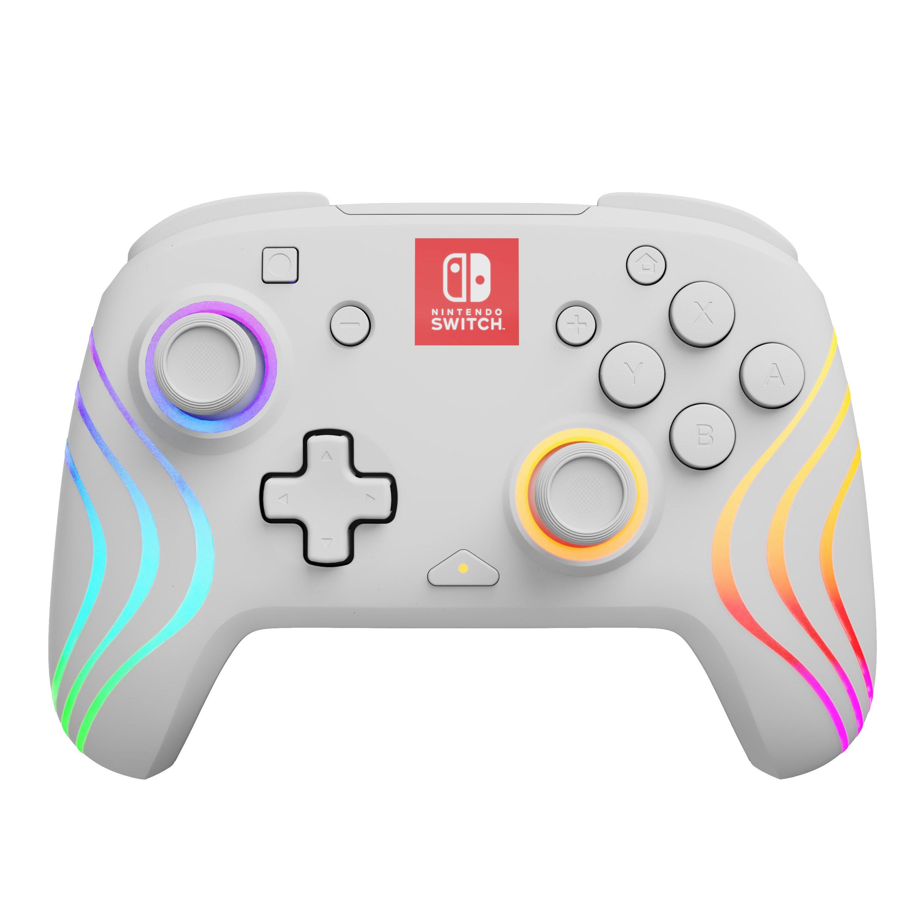 White - PDP - Afterglow™ Wave Nintendo Wireless Controller: White with Motion - 1