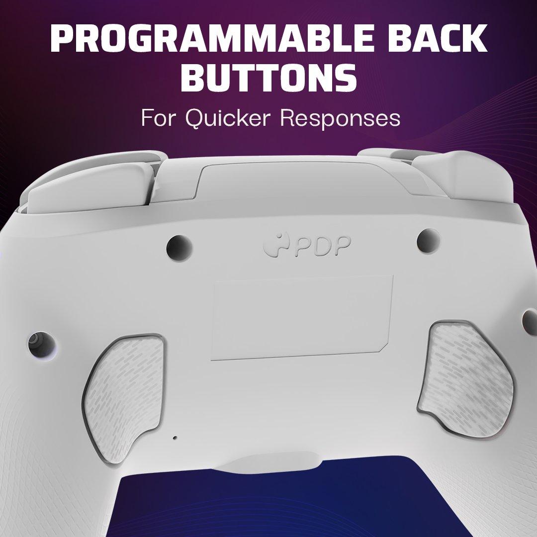 White - PDP - Afterglow™ Wave Nintendo Wireless Controller: White with Motion - 4