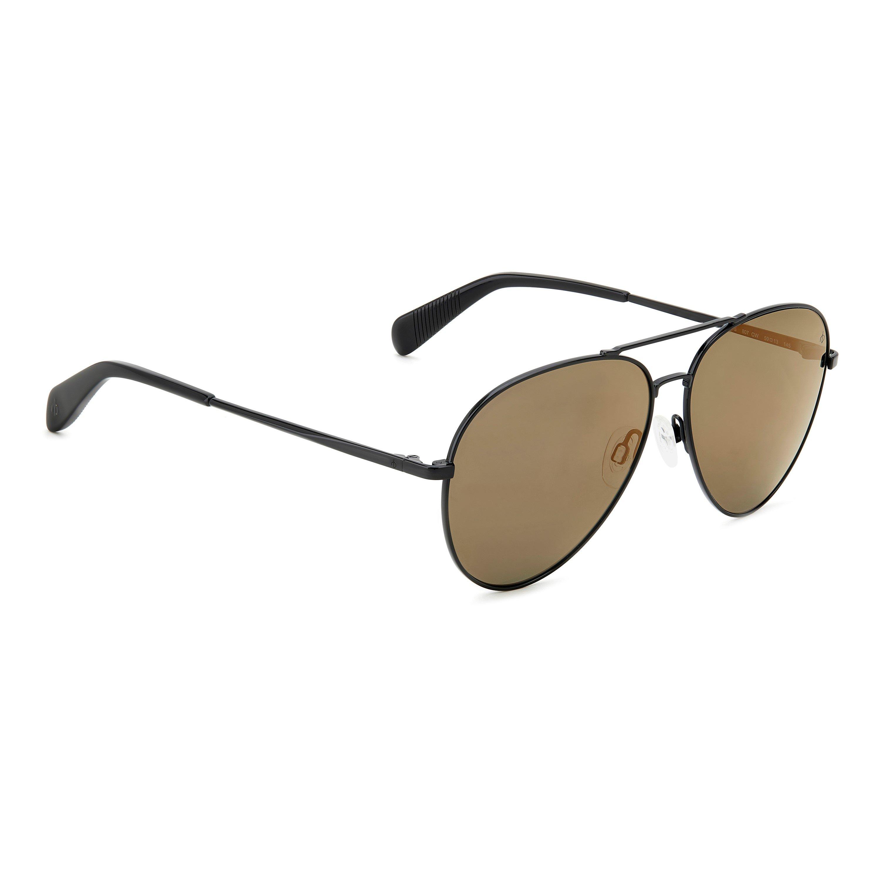 Brown - Rag and Bone - Men's Aviator Sunglasses - 3