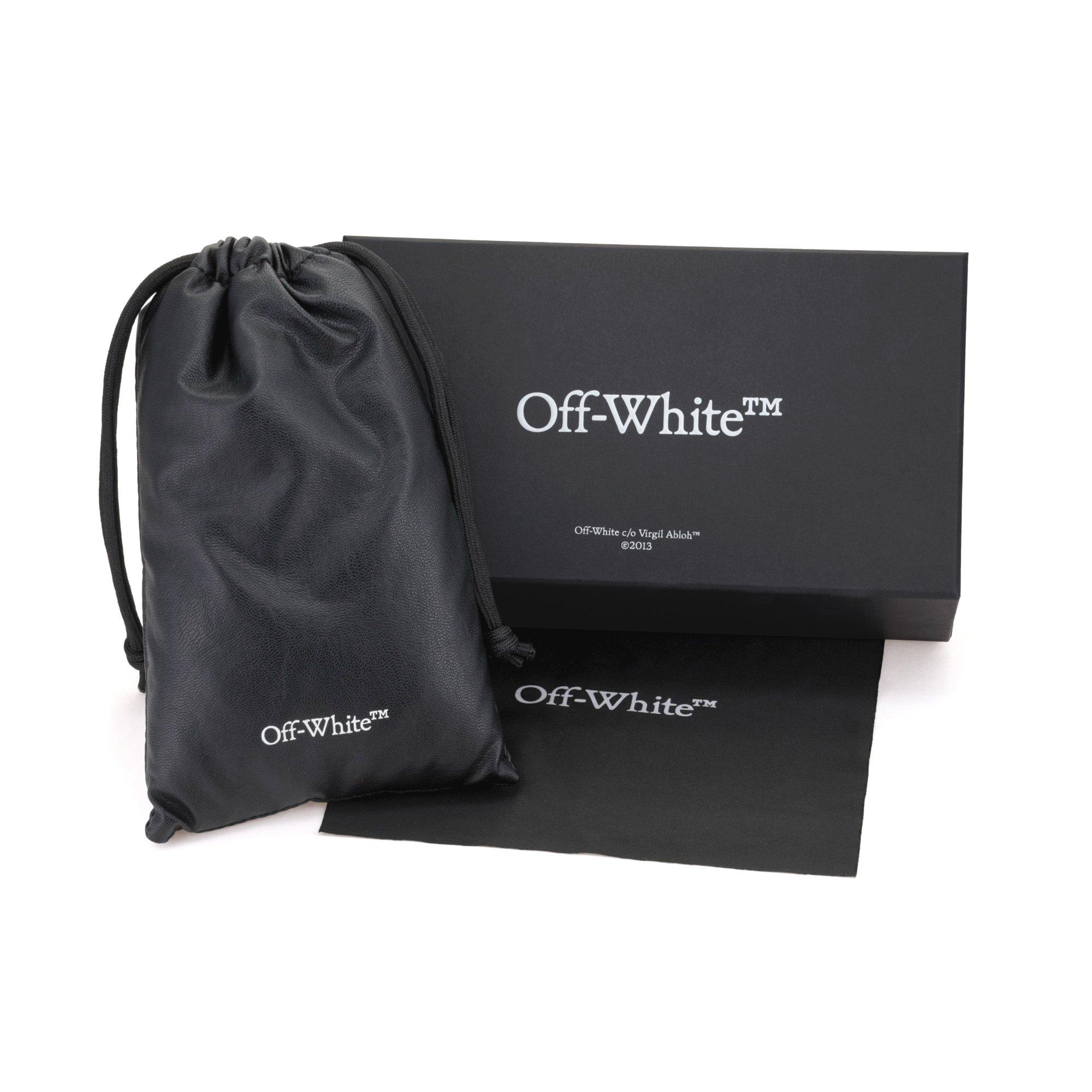 Black/Red Lens - Off White - Men's OW1006102550 Davie Wayfarer Sunglasses - 4