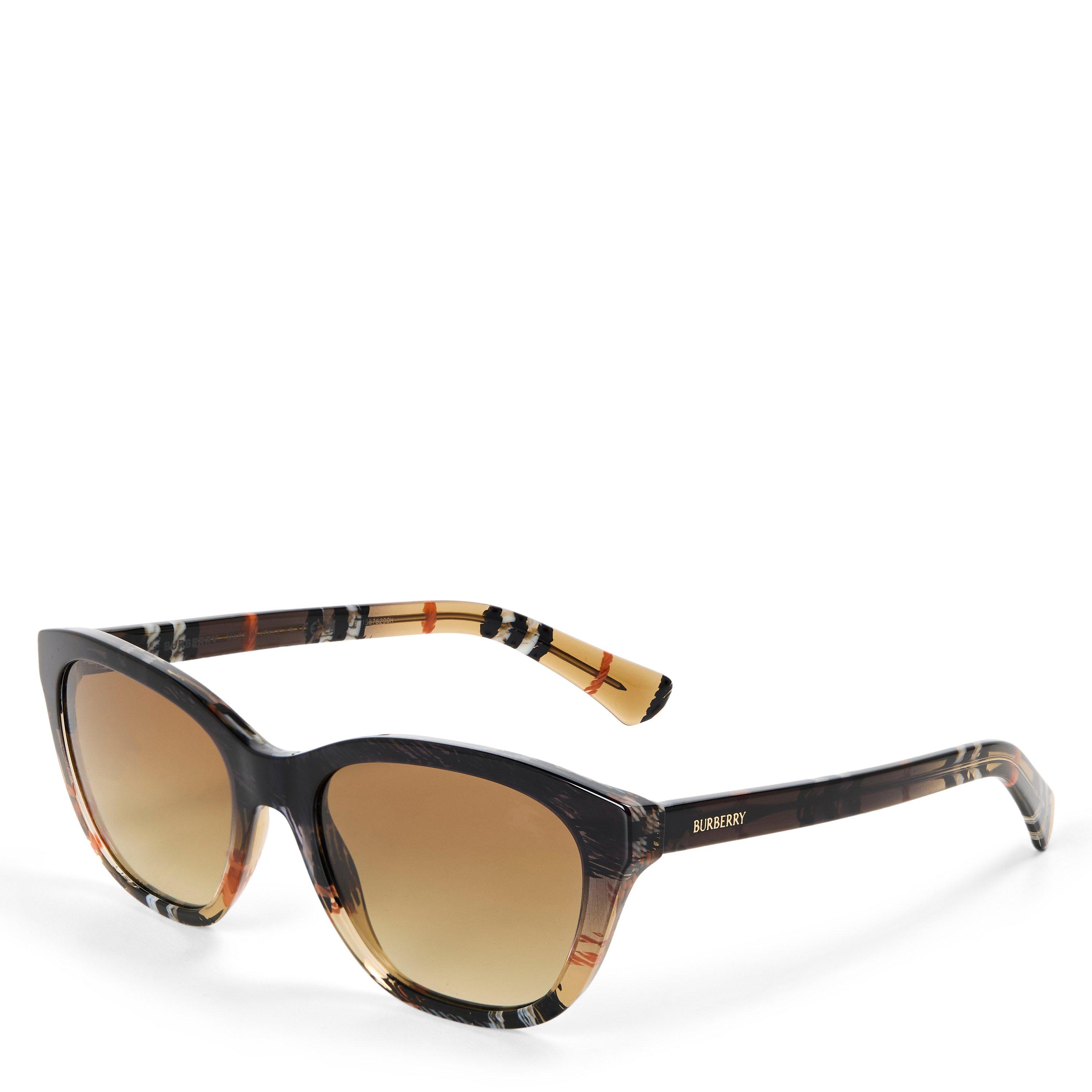 Sand/Brown - Burberry - Women's 0BE4486 Cat Eye Sunglasses - 1