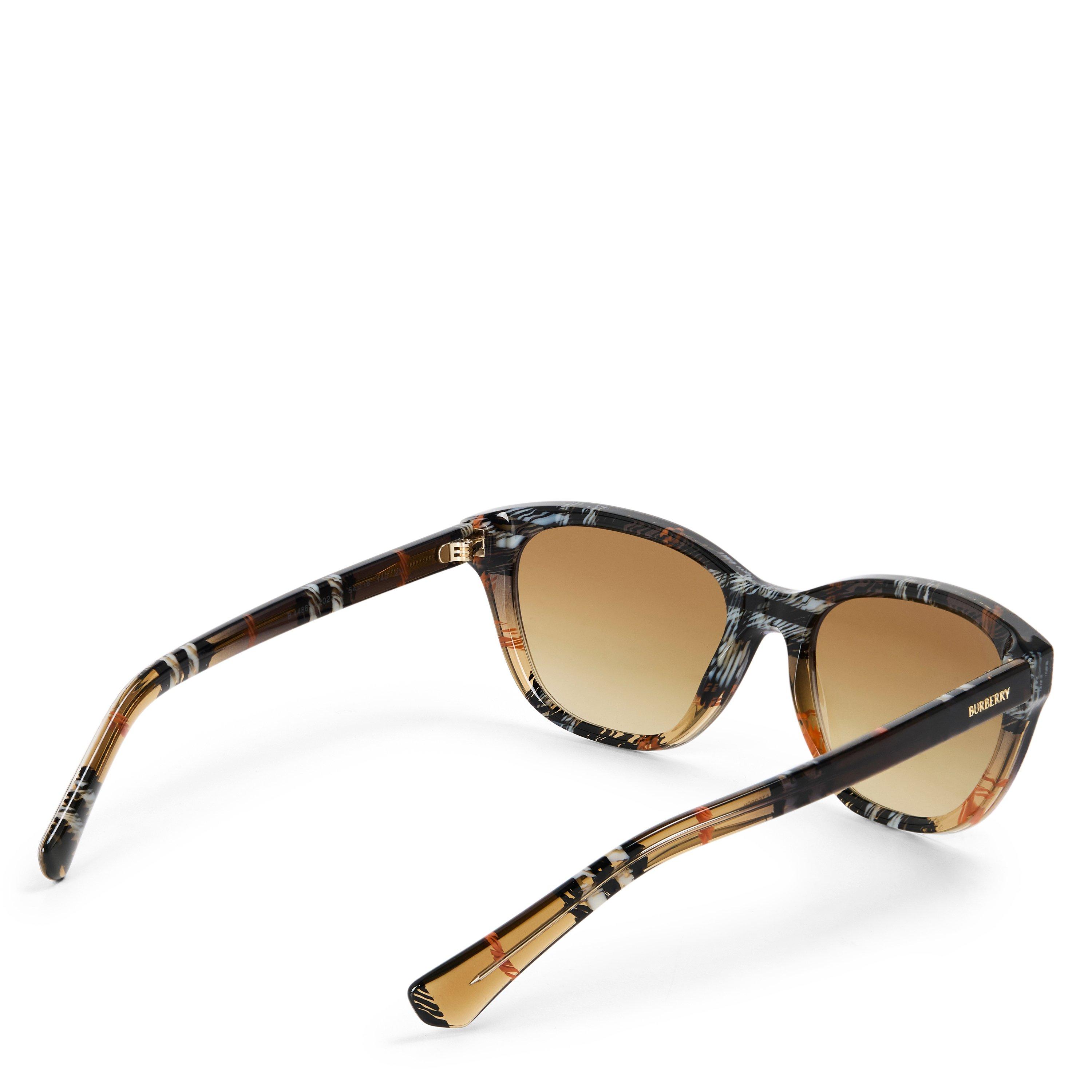 Sand/Brown - Burberry - Women's 0BE4486 Cat Eye Sunglasses - 2