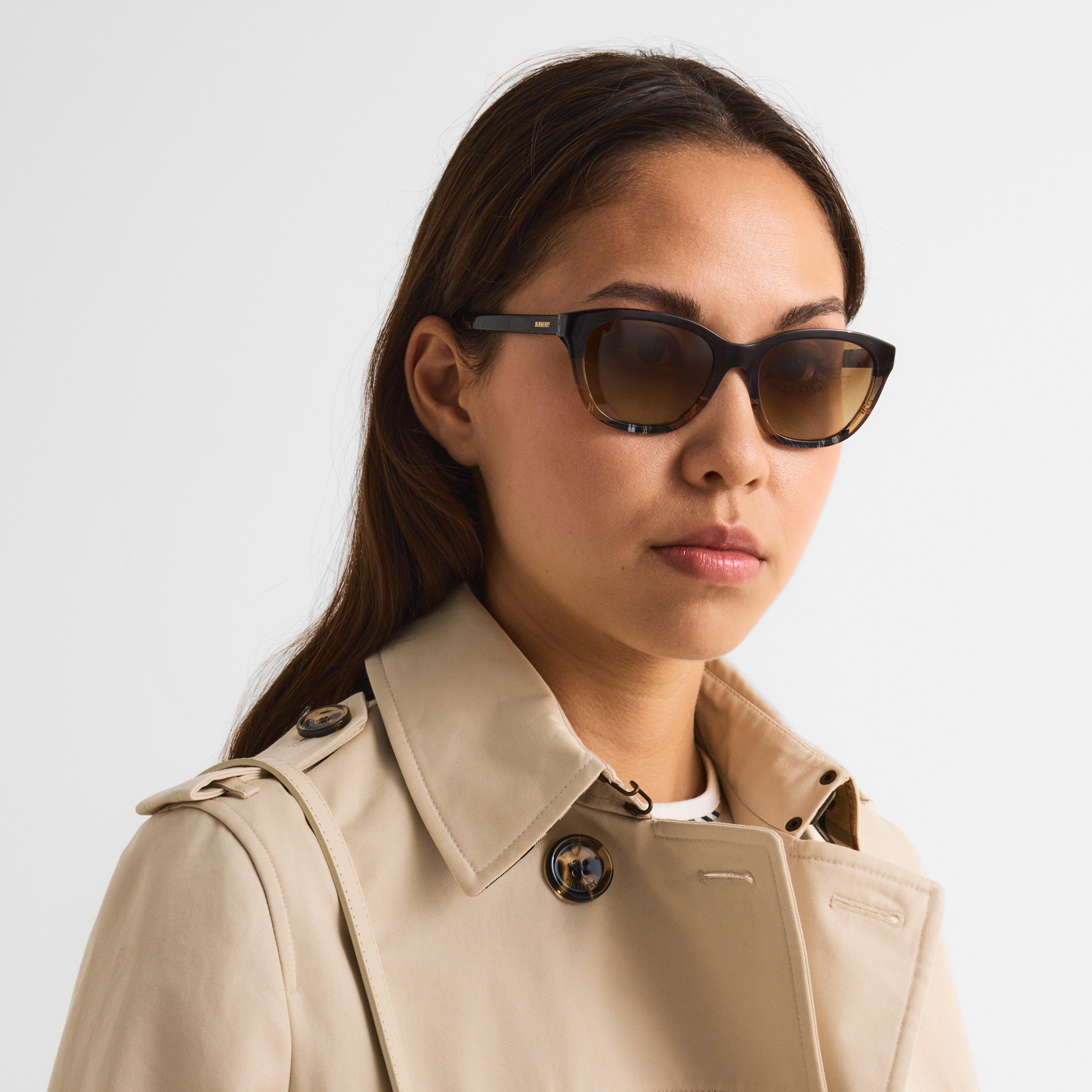 Sand/Brown - Burberry - Women's 0BE4486 Cat Eye Sunglasses - 3