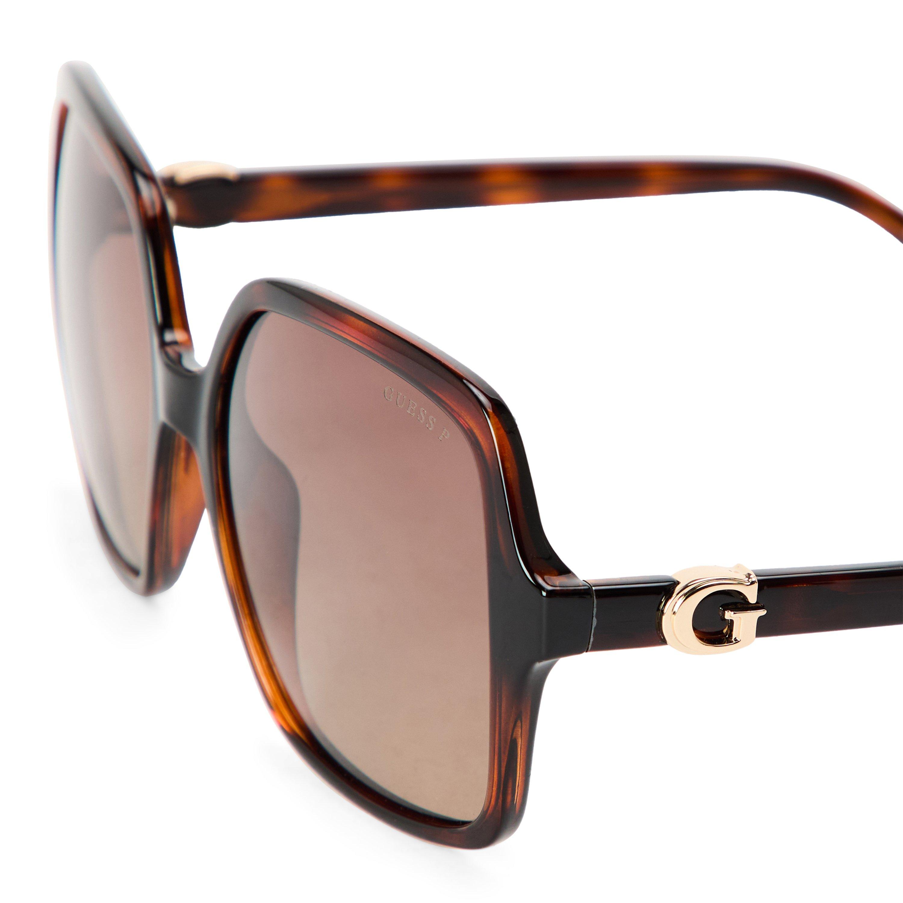 Dark Havana - Guess - Women's Square Sunglasses - 4