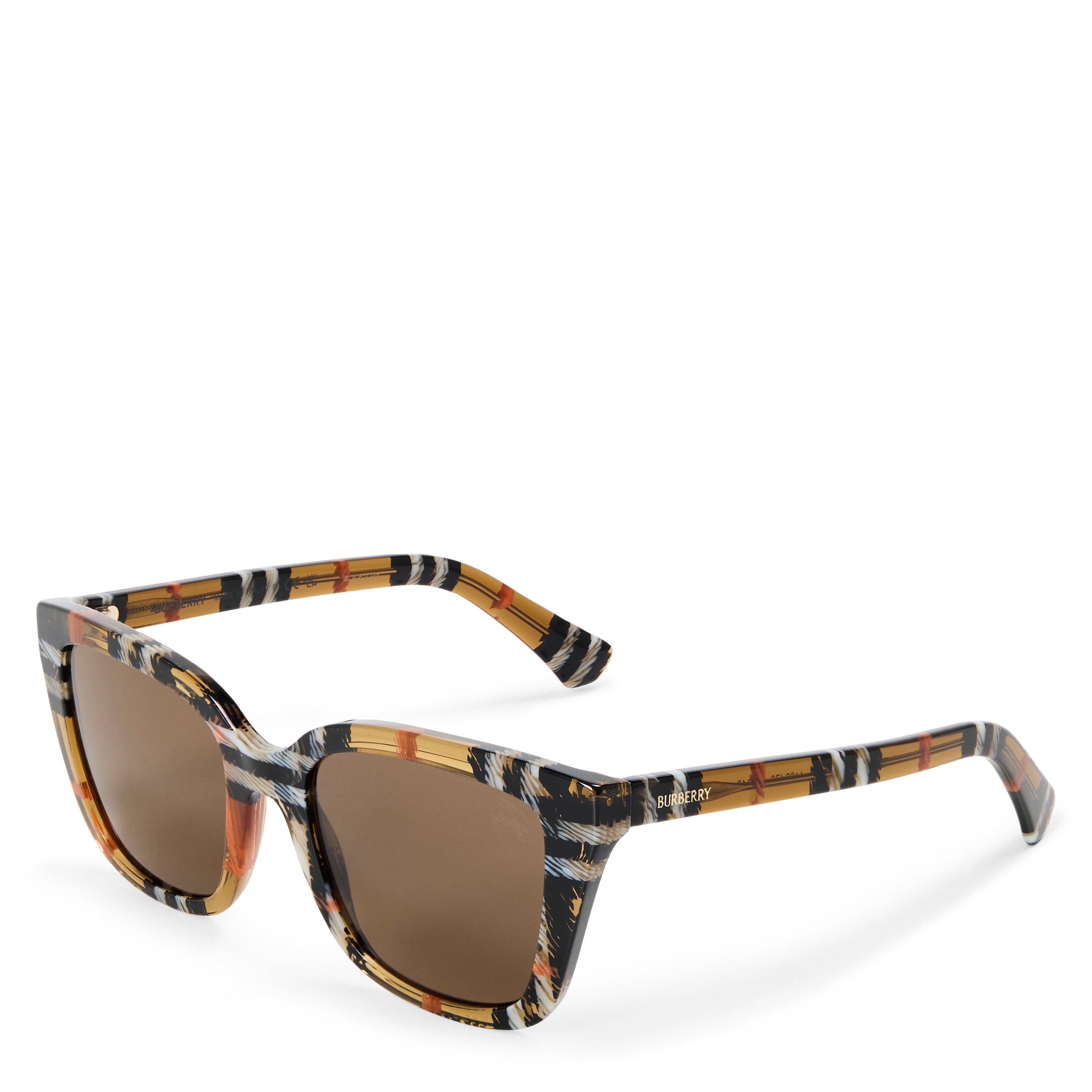 Sand/Brown - Burberry - Women's Cat Eye Sunglasses - 1