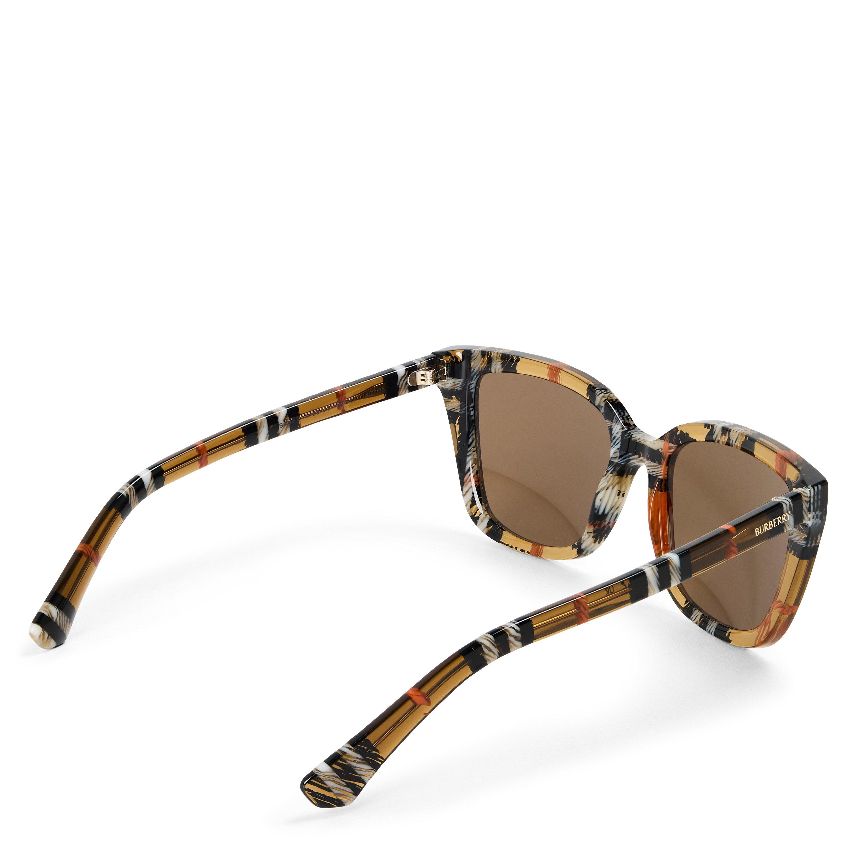 Sand/Brown - Burberry - Women's Cat Eye Sunglasses - 2