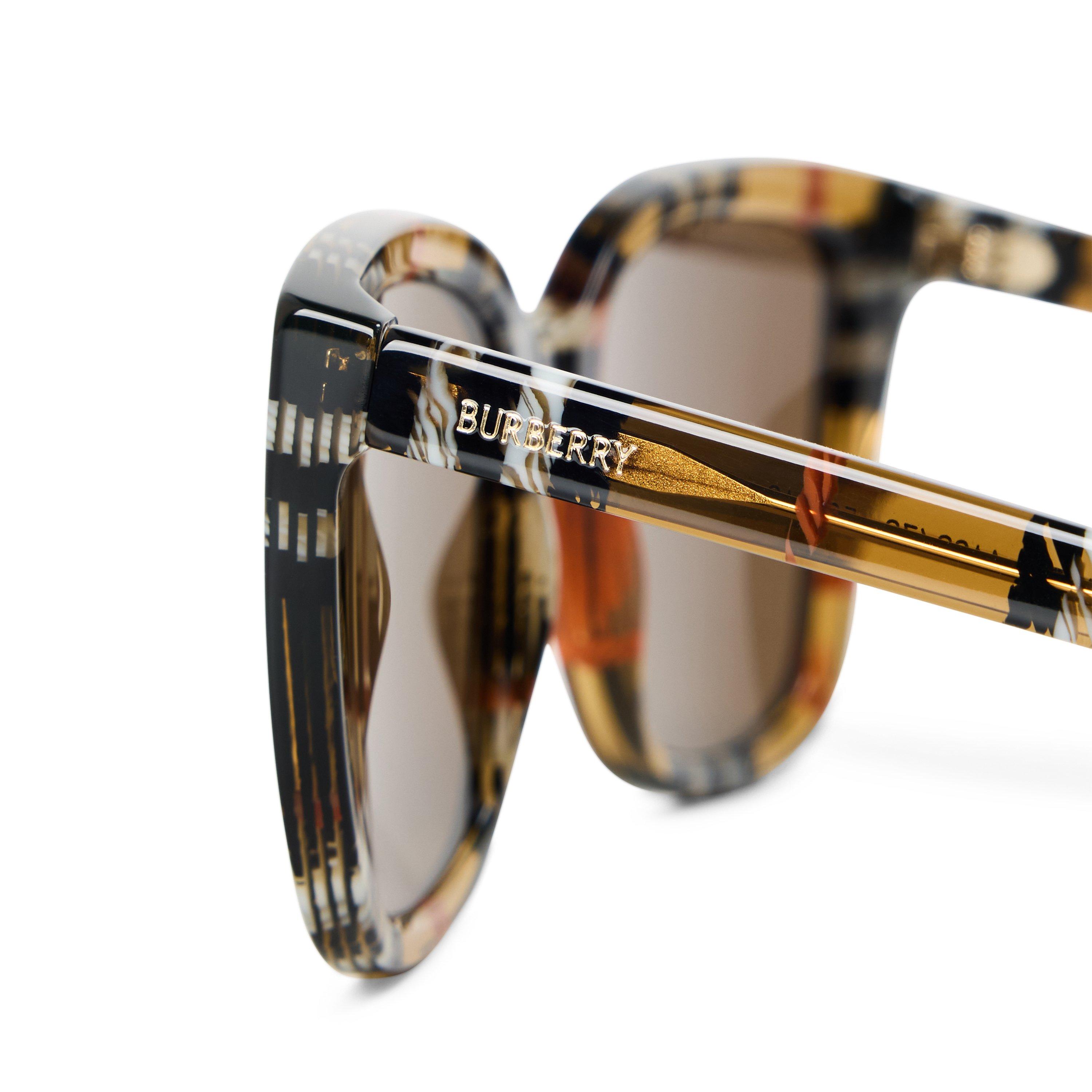 Sand/Brown - Burberry - Women's Cat Eye Sunglasses - 3