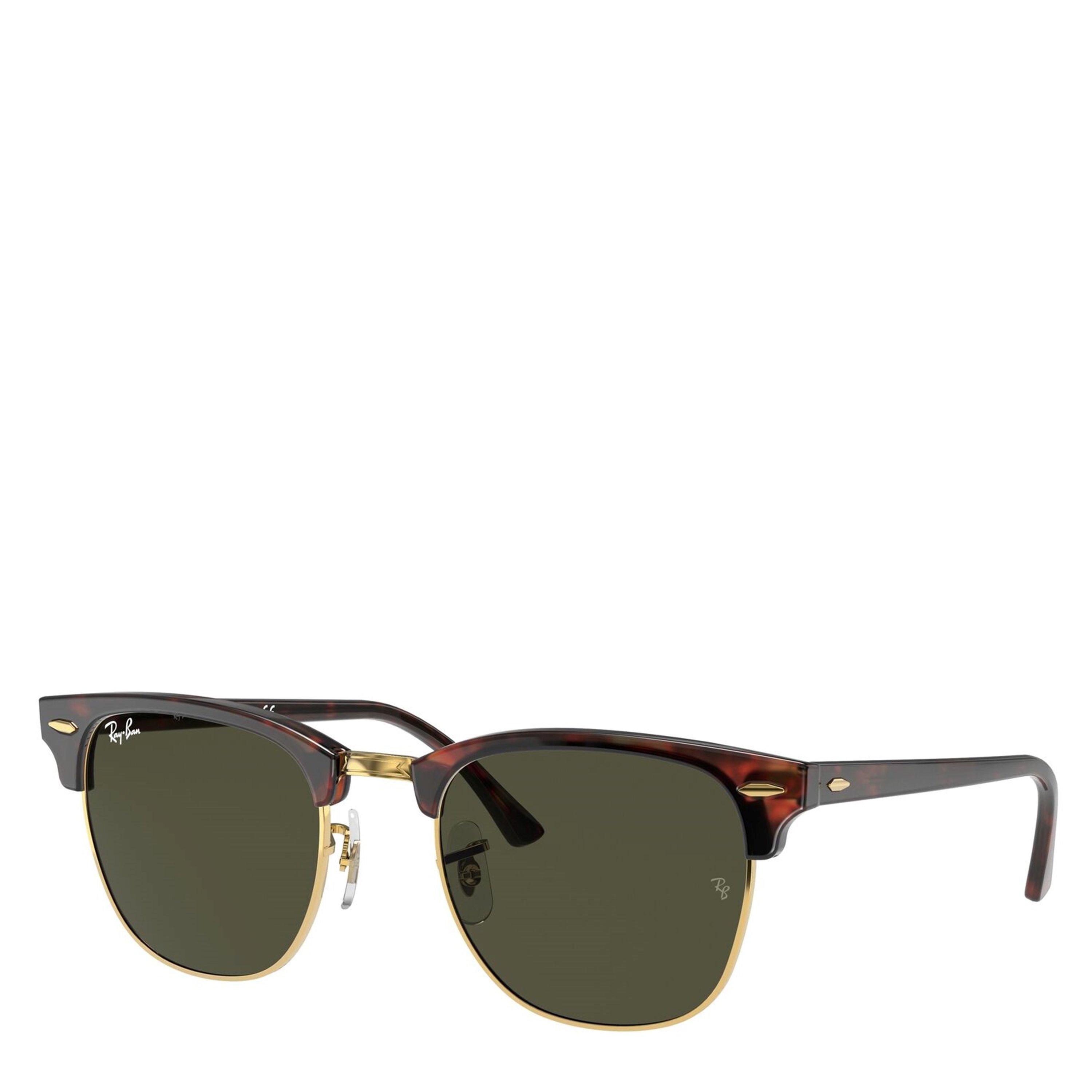 Ray-Ban Men's Metal Clubmaster Sunglasses - Mock Tortoise