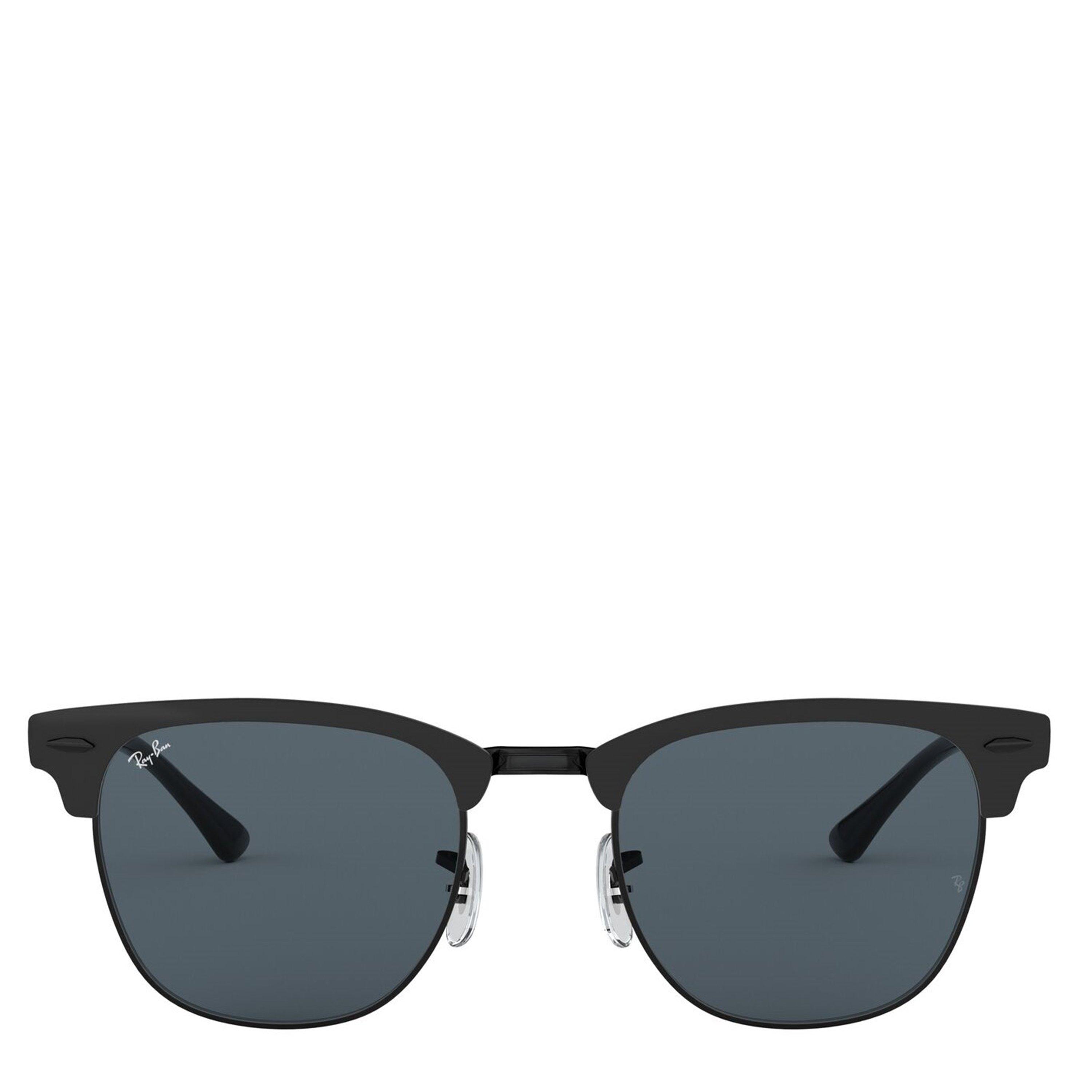 Ray-Ban Unisex Black Round Matte Grey Clubmaster Metal Rb3716 Sunglasses - Image 15