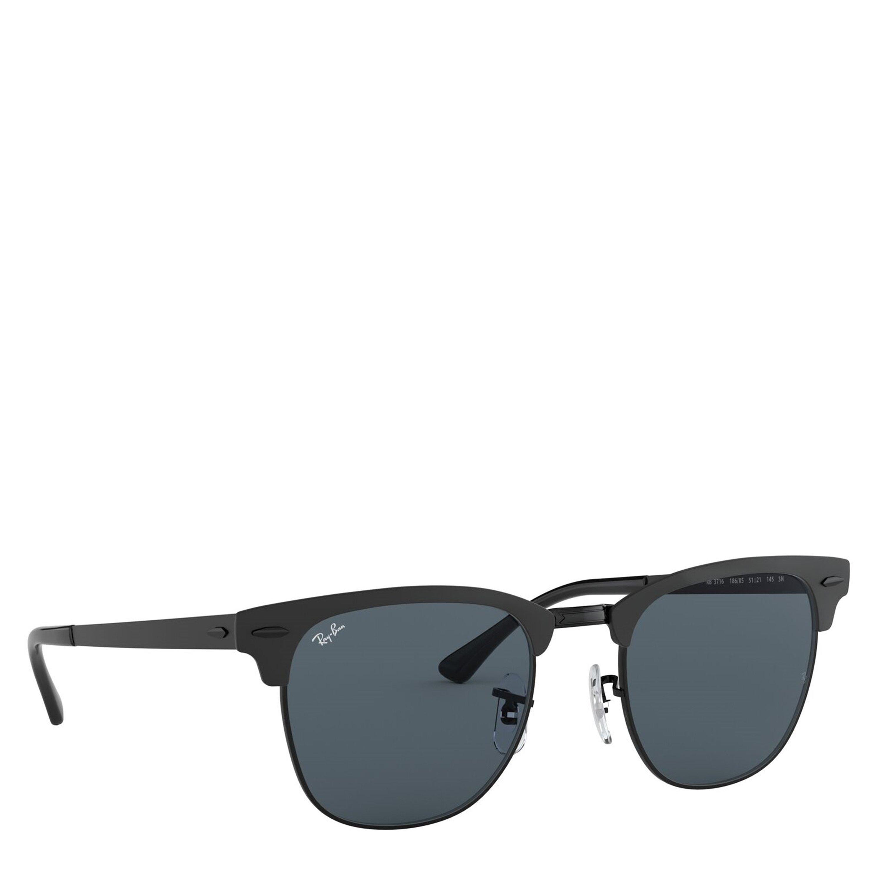 Matte Black - Ray-Ban - Men's Metal Clubmaster Sunglasses - 12