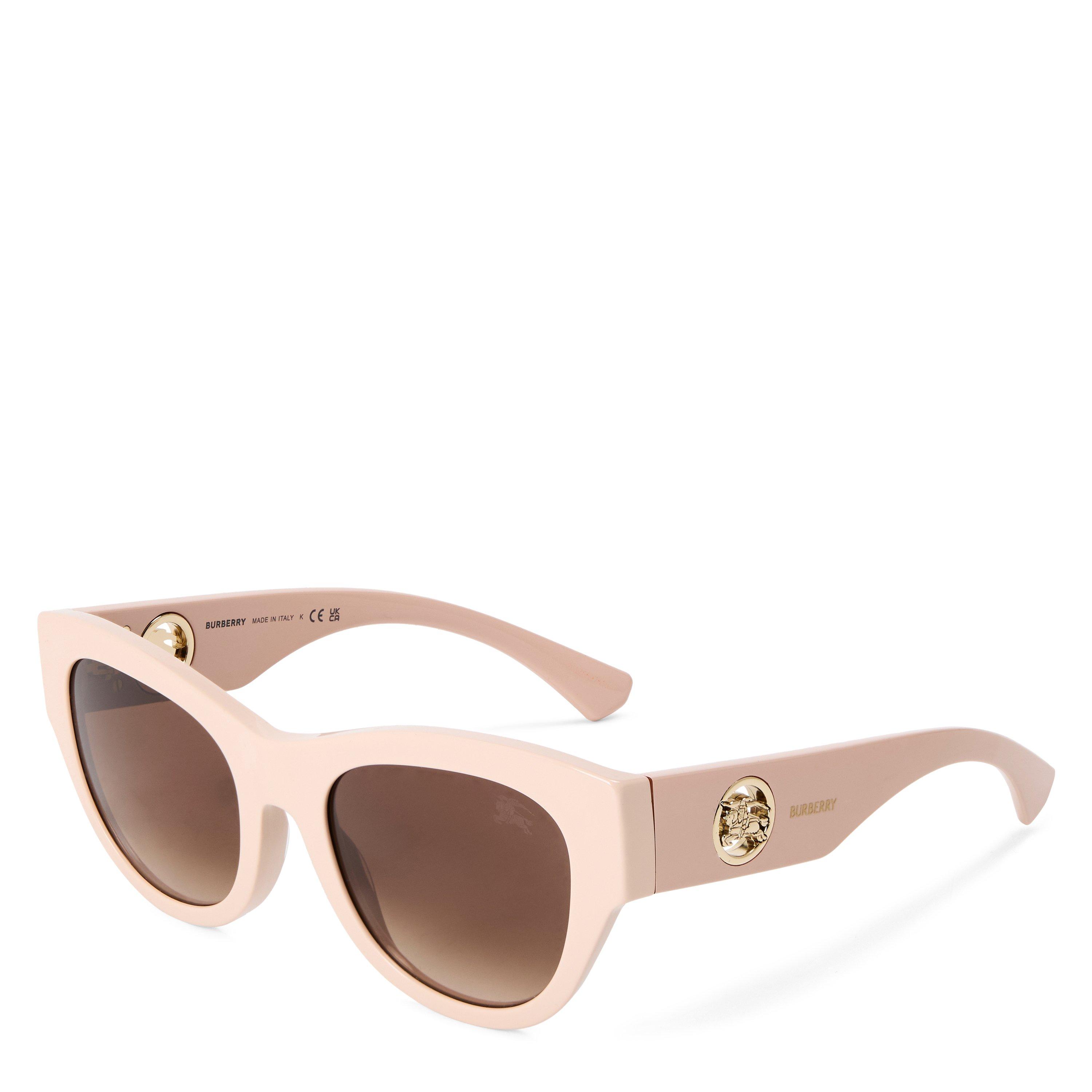 Pink/Brown - Burberry - Women's 0BE4491 Cat Eye Sunglasses - 1
