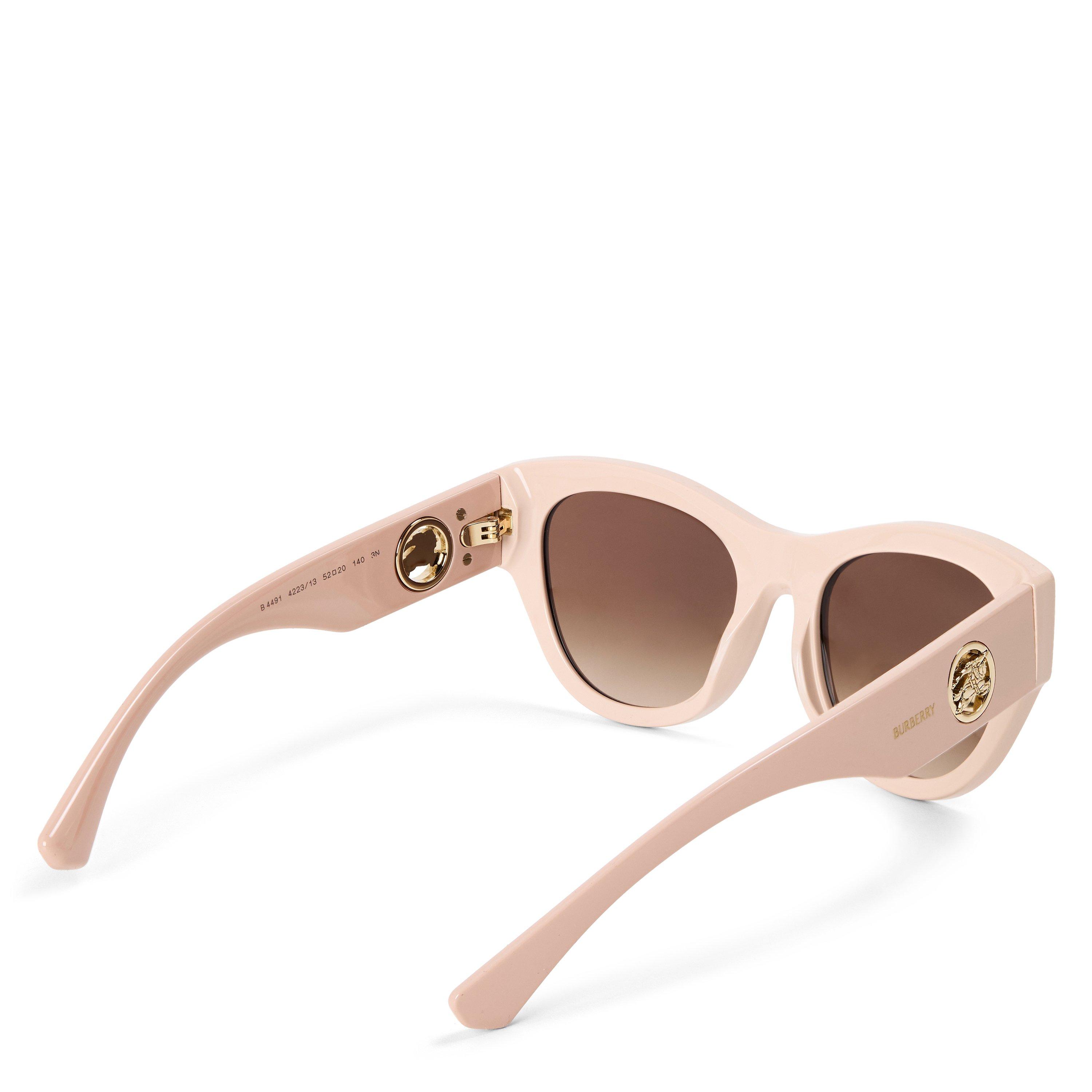 Pink/Brown - Burberry - Women's 0BE4491 Cat Eye Sunglasses - 2