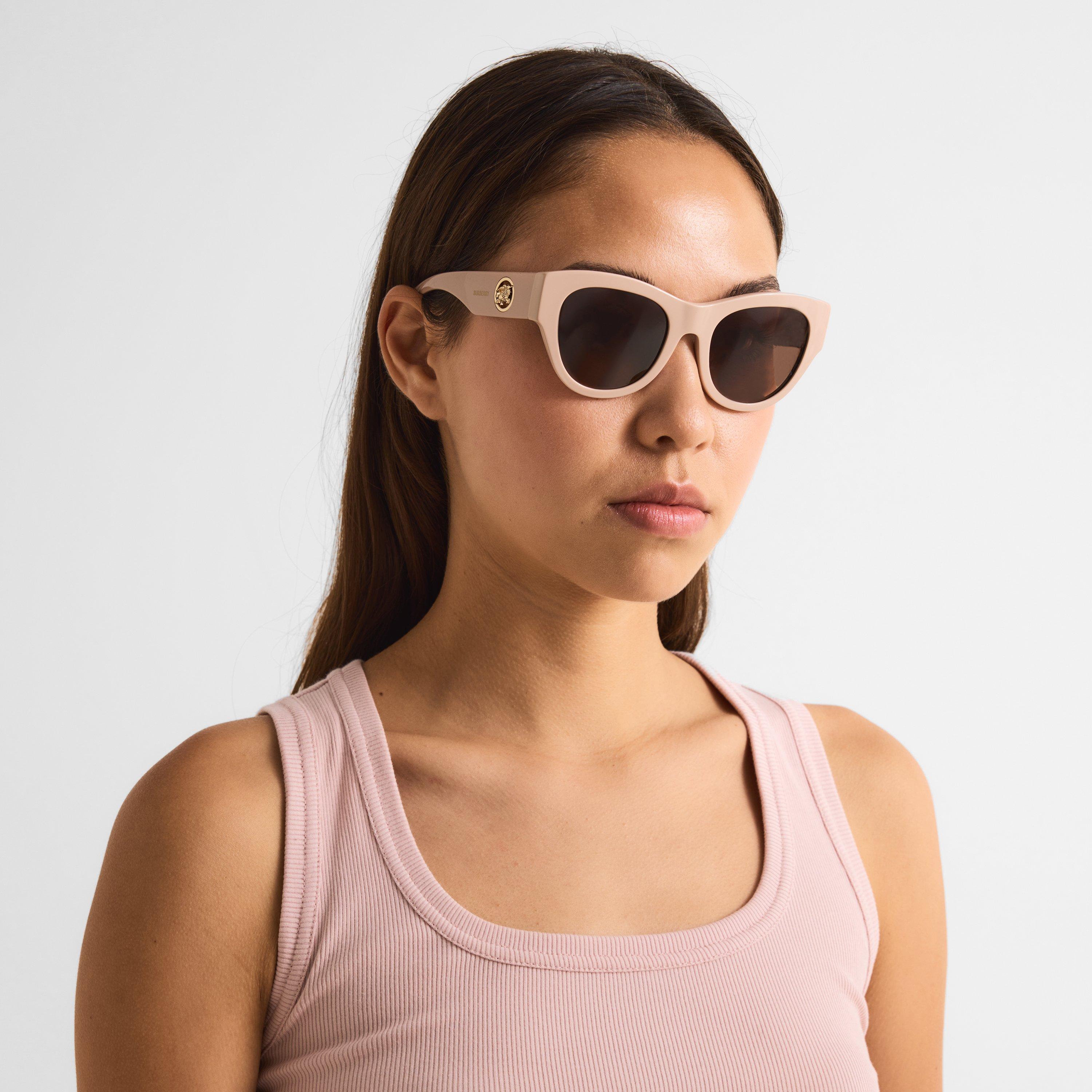 Pink/Brown - Burberry - Womens EKD Sunglasses - 3