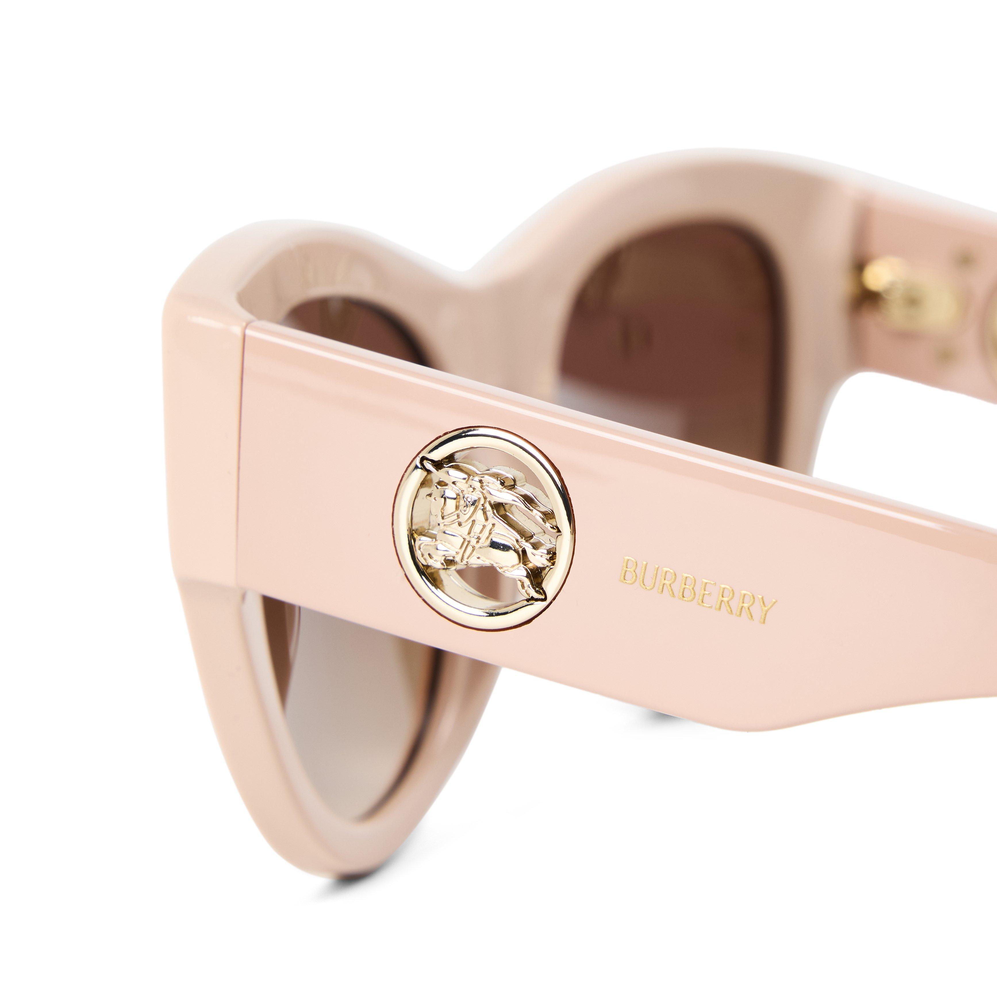 Pink/Brown - Burberry - Women's 0BE4491 Cat Eye Sunglasses - 3