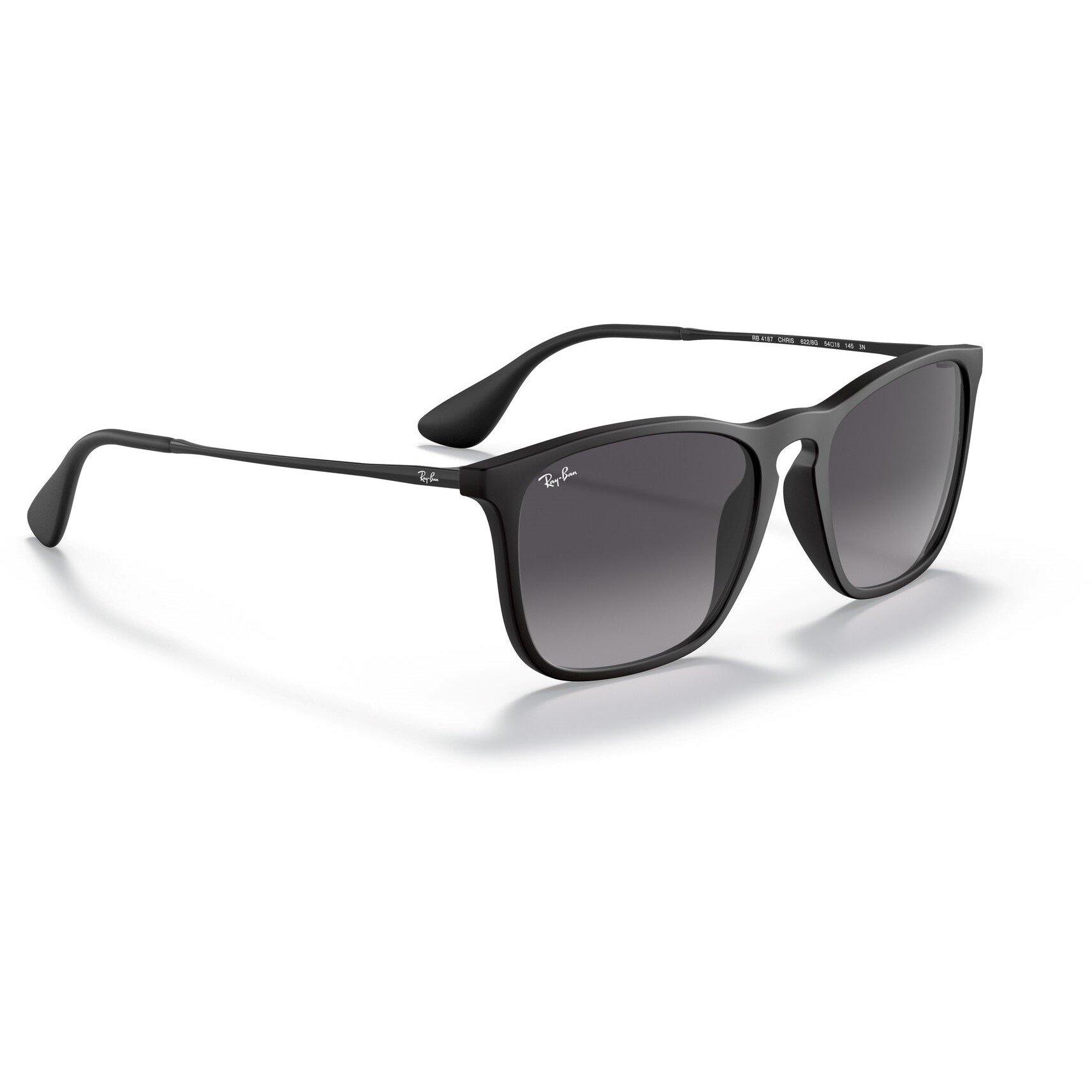 Rubber Black - Ray-Ban - Rubber Black 0rb4187 Square Sunglasses - 4