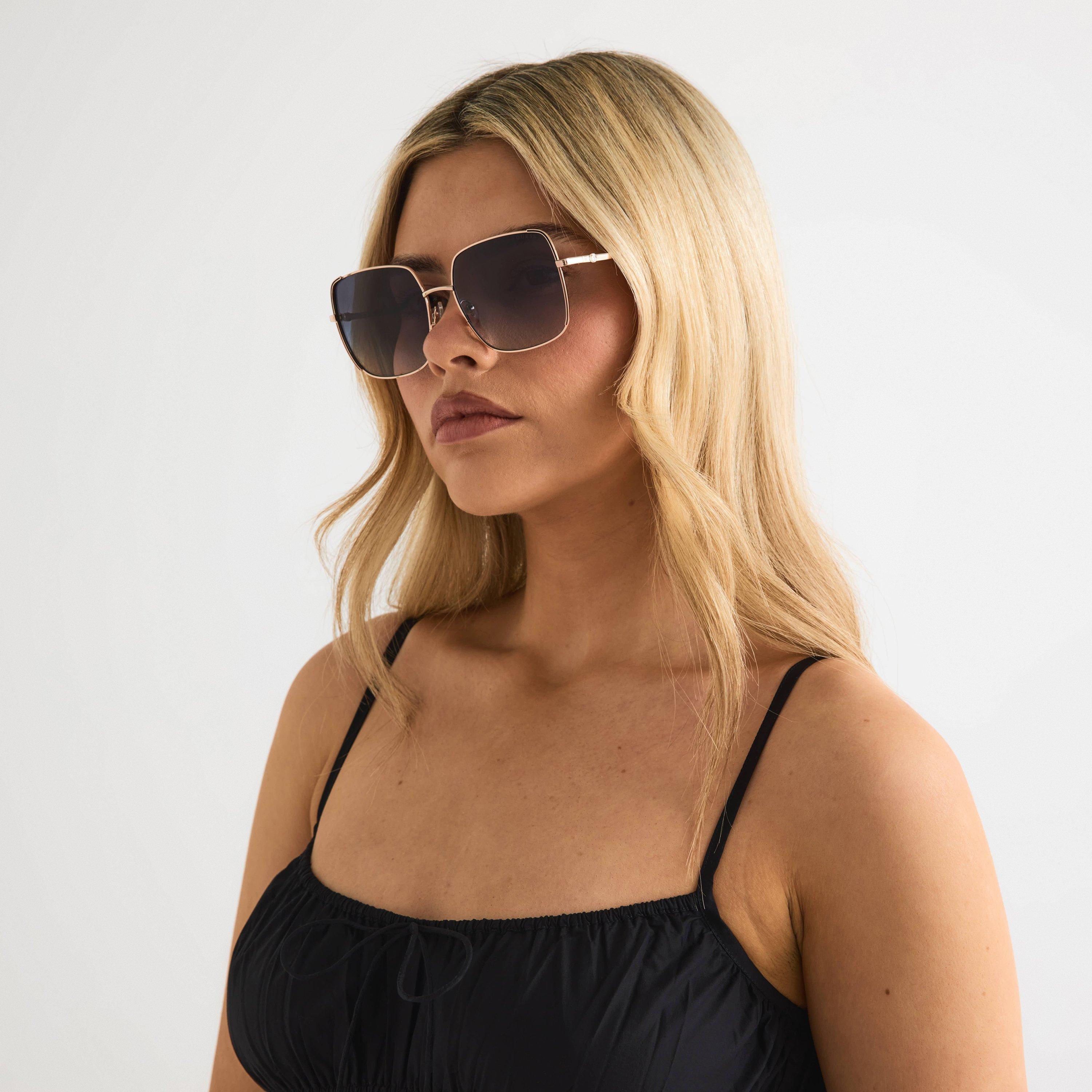 Gold - Guess - Women's Square Sunglasses - 3