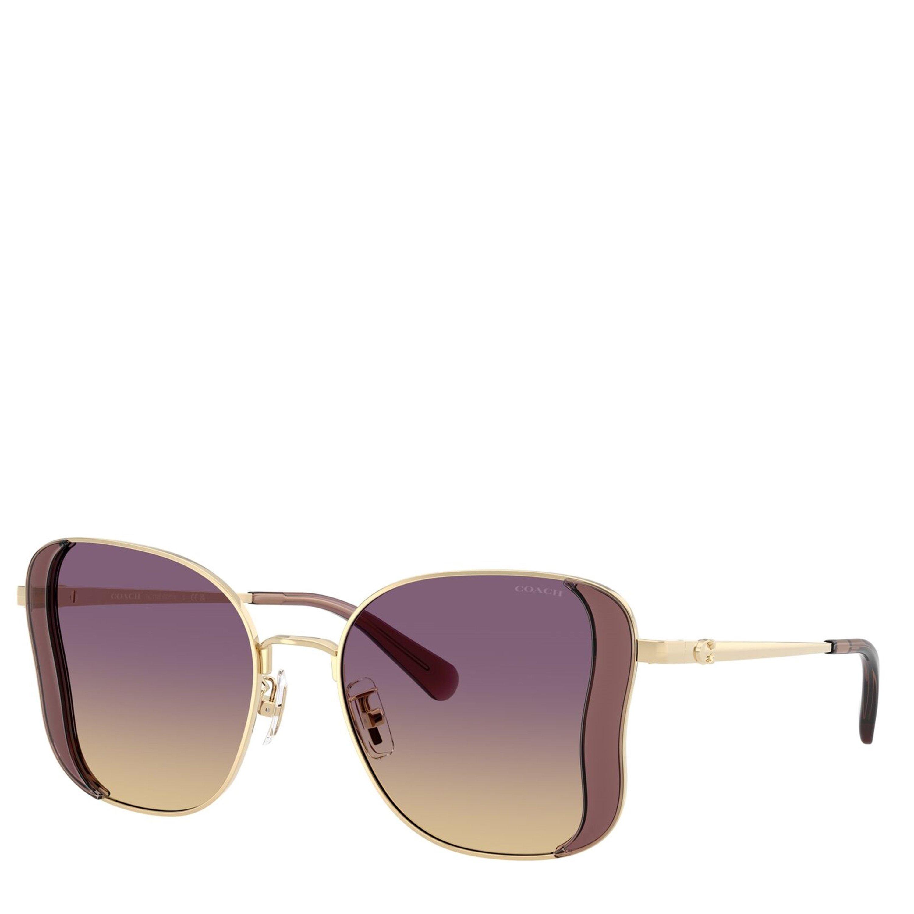 Iris/Gold - Coach - Women's 0HC7188 Oversized Sunglasses - 3
