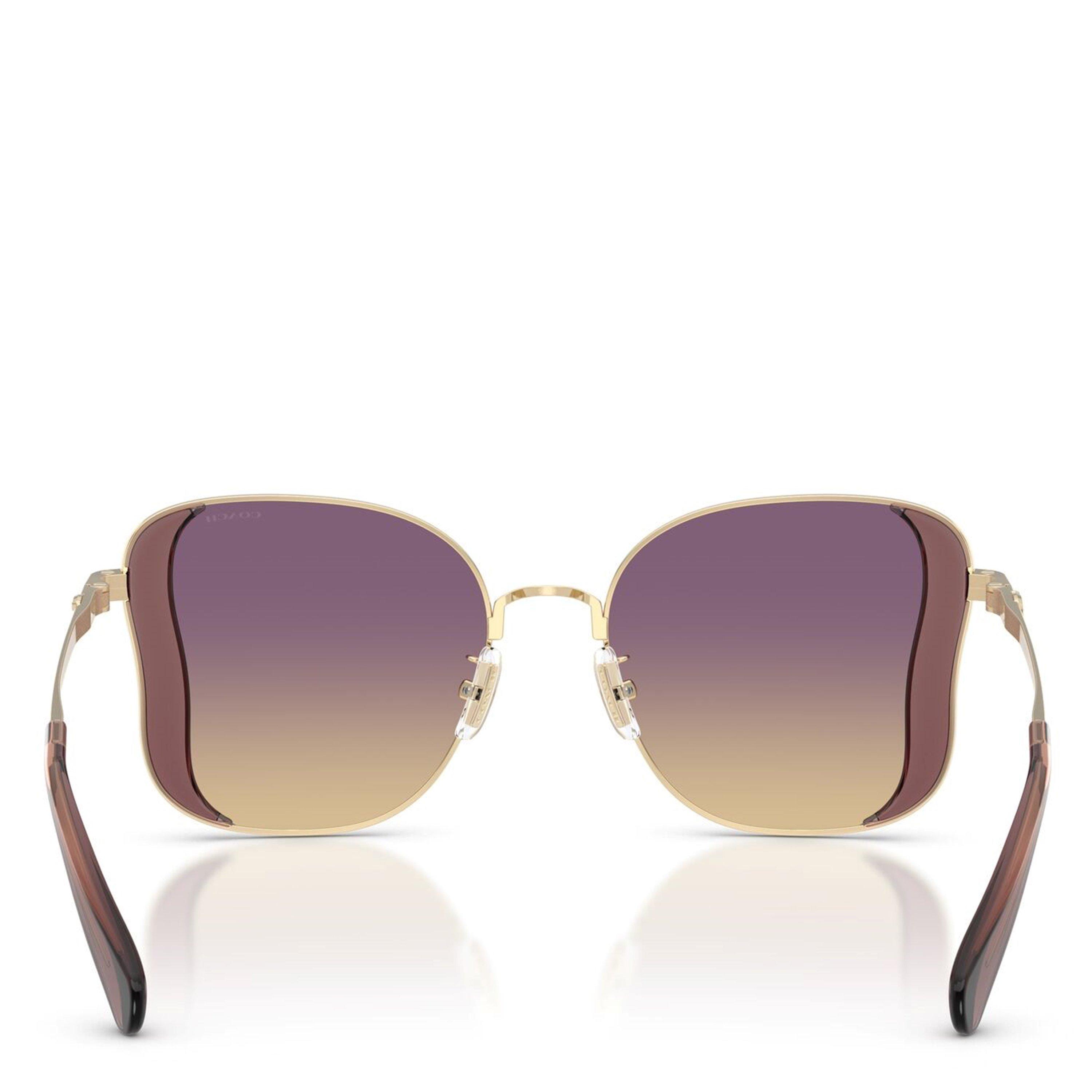 Iris/Gold - Coach - Women's 0HC7188 Oversized Sunglasses - 4