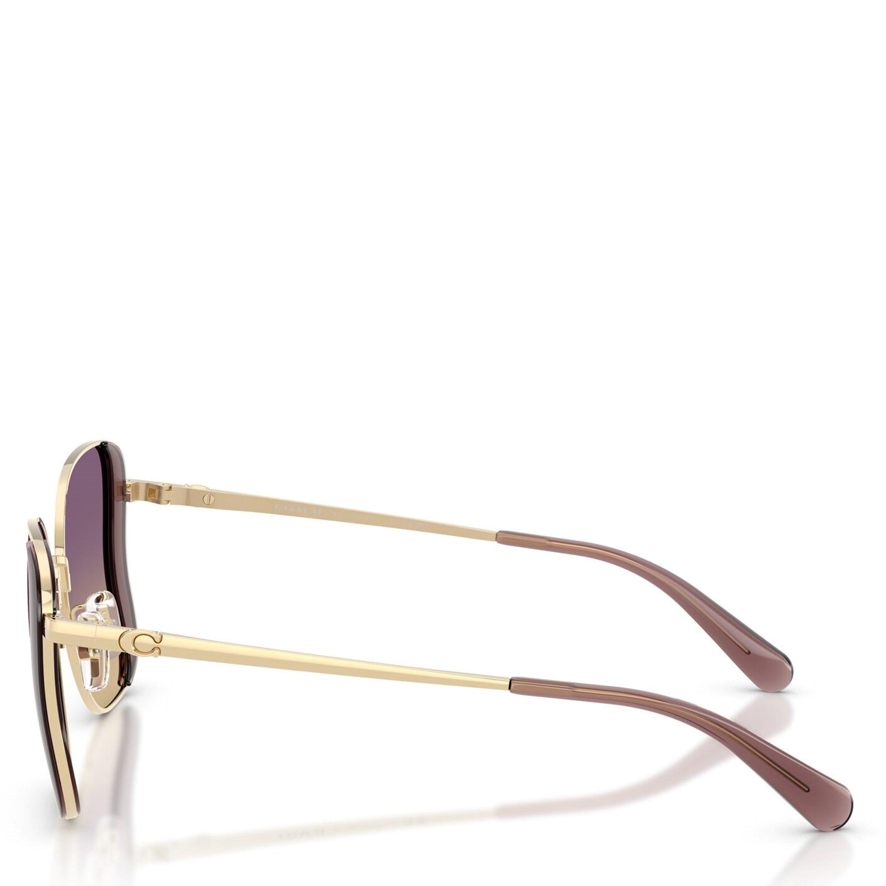 Iris/Gold - Coach - Women's 0HC7188 Oversized Sunglasses - 7
