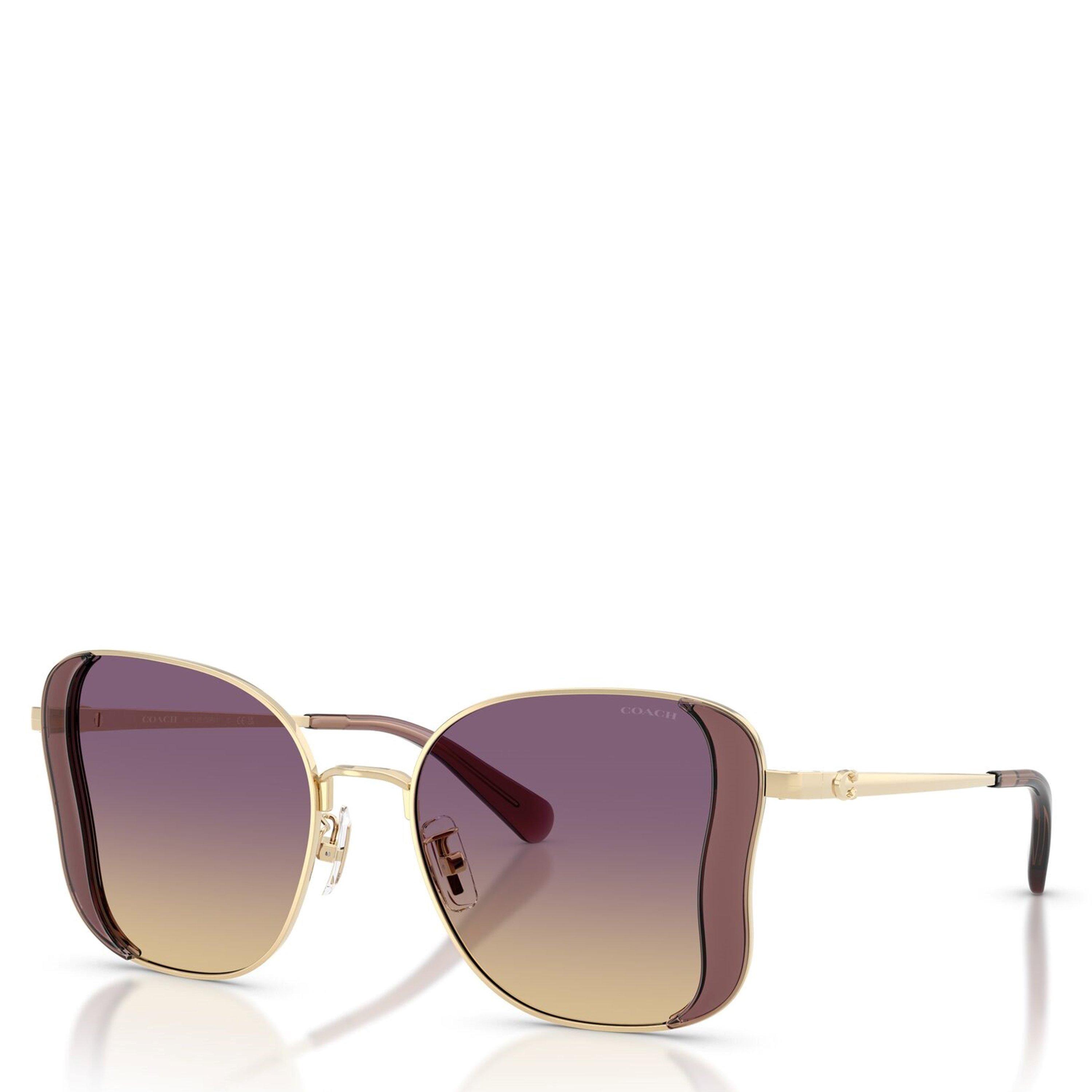 Iris/Gold - Coach - Women's 0HC7188 Oversized Sunglasses - 8