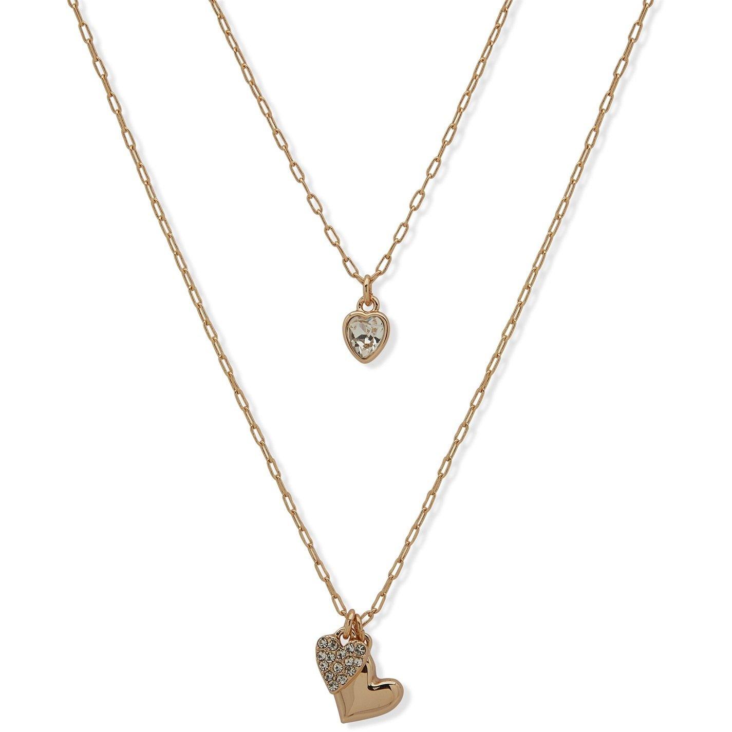 DKNY 2 Heart Pendant Necklace