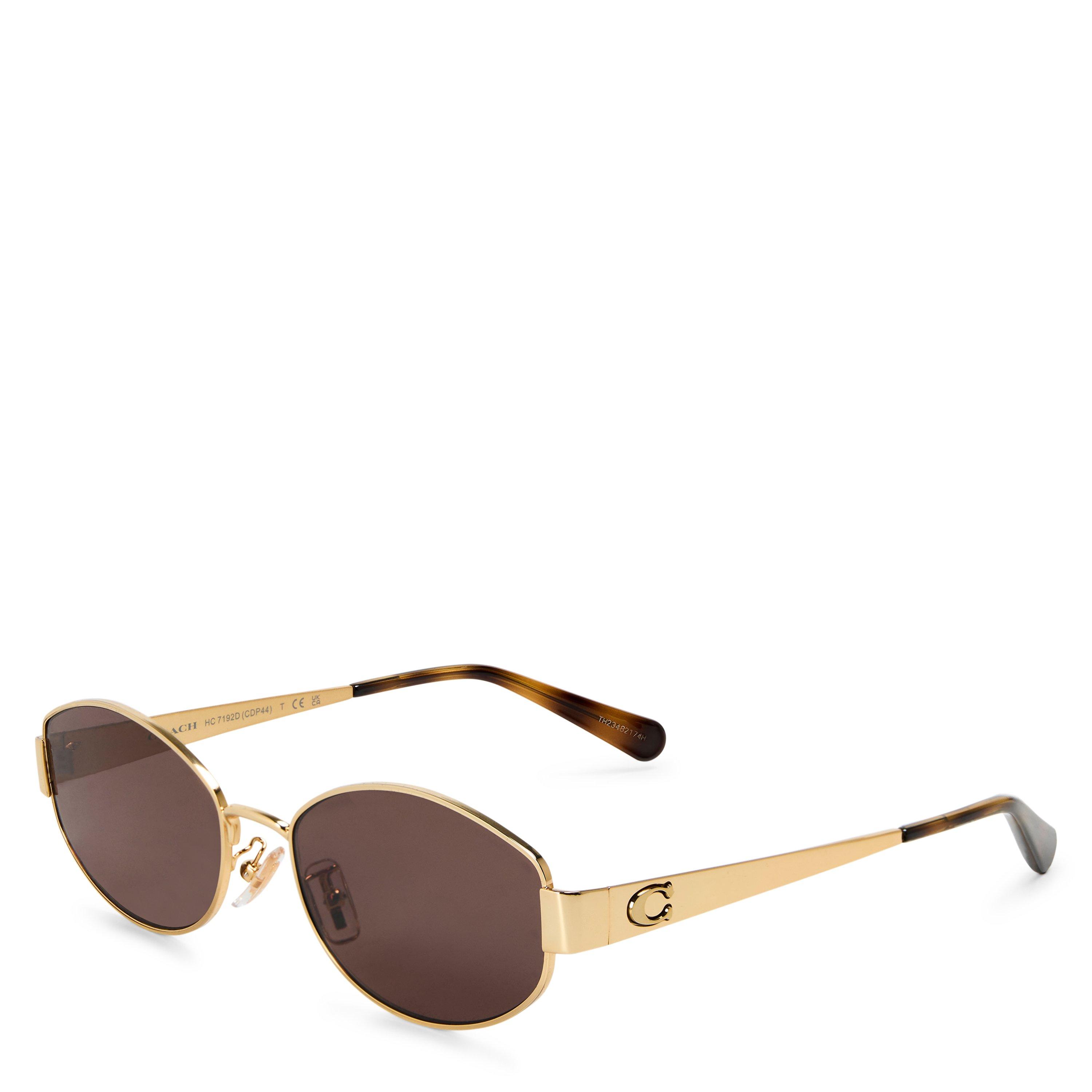 Gold/Brown - Coach - Women's 0HC7192D Round Sunglasses - 1