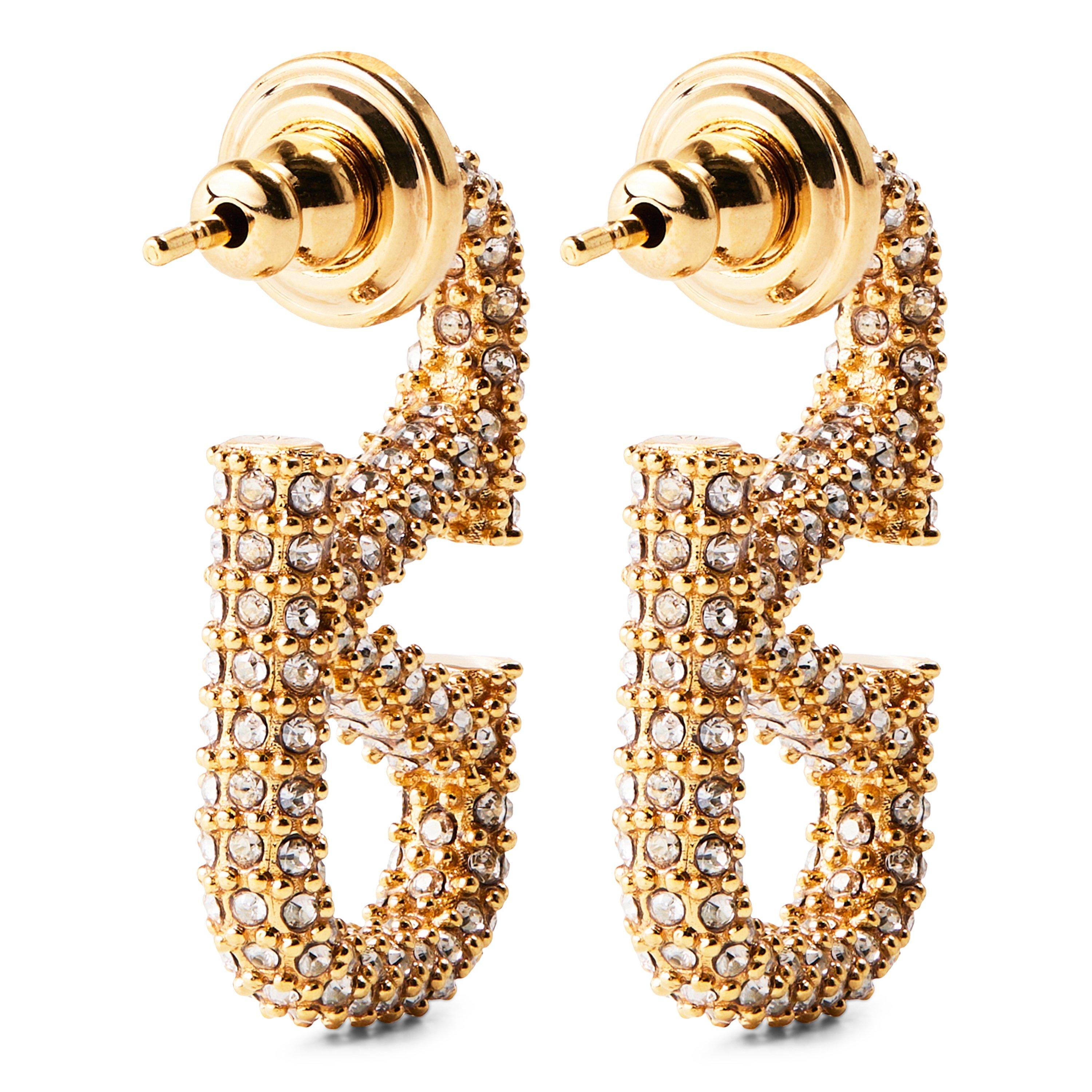 Oro/Crystal - Valentino Garavani - VG Vlogo Hoop Strs Ld00 - 2