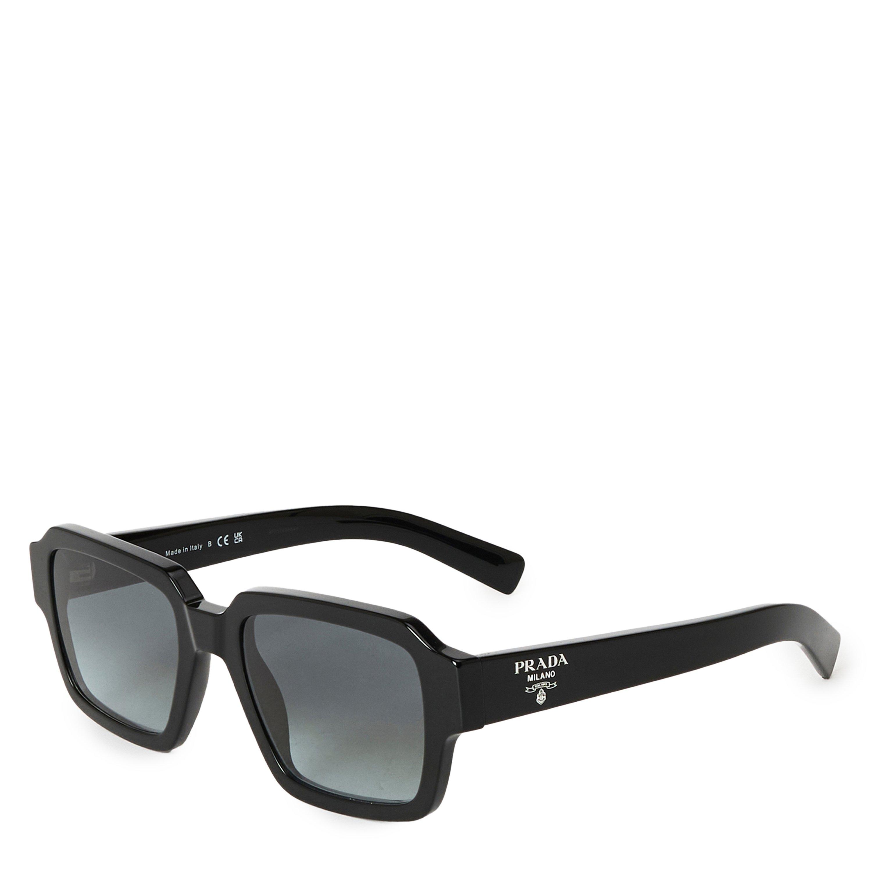Prada Men's Geometric UV Protection Square Sunglasses - Black