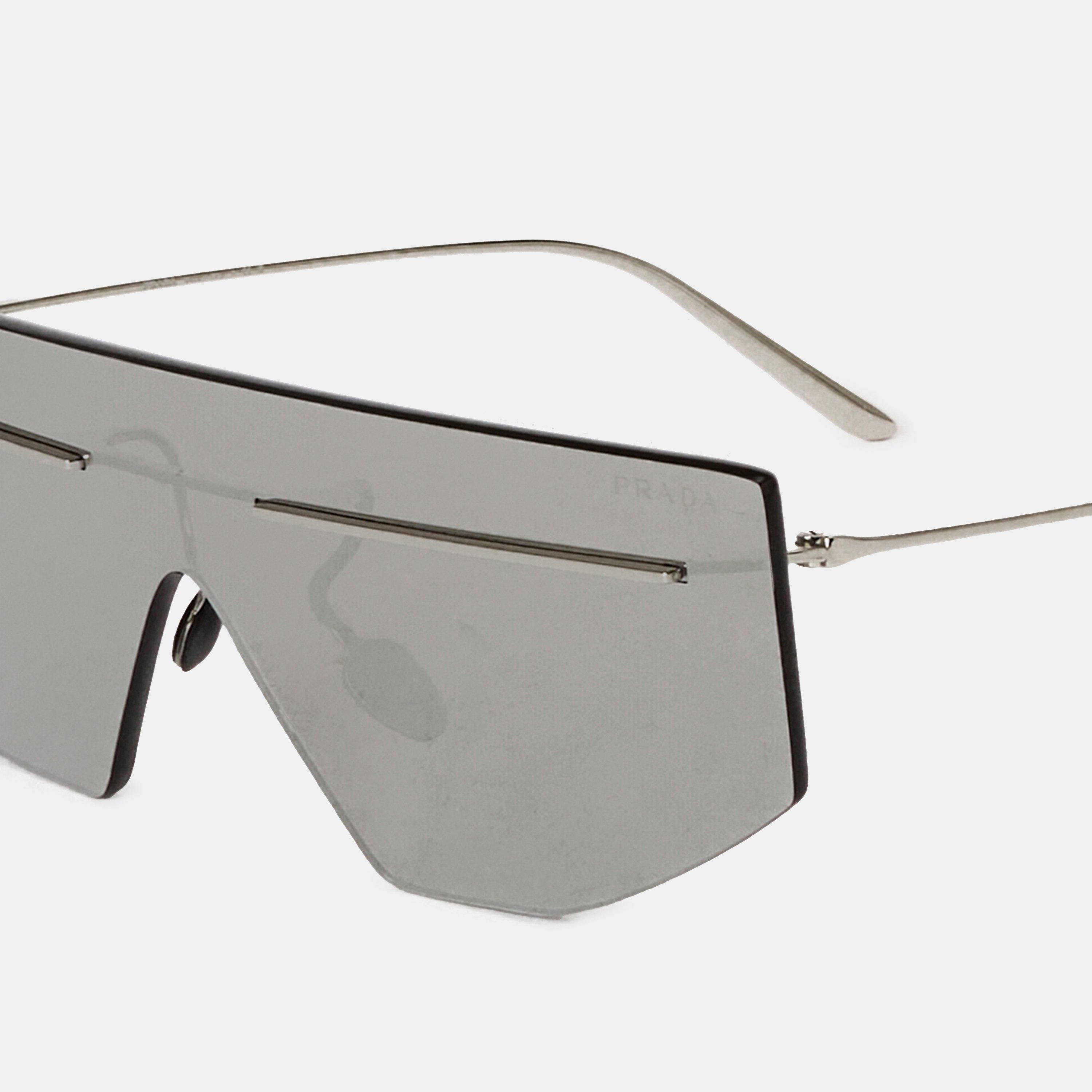 Silver - Prada - D-Frame Sunglasses - 4