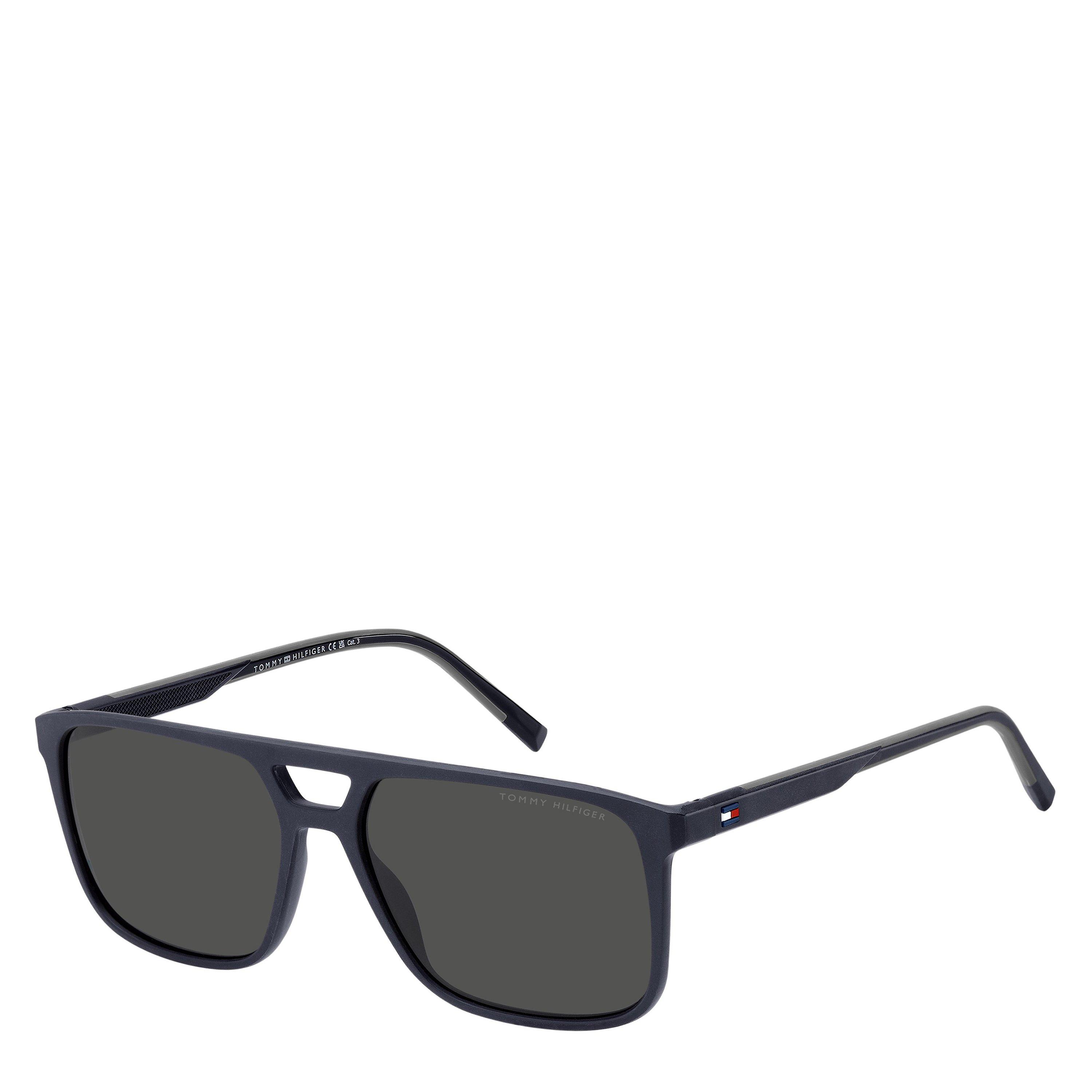 Tommy Hilfiger Men's Angular Square Sunglasses - Blue Grey