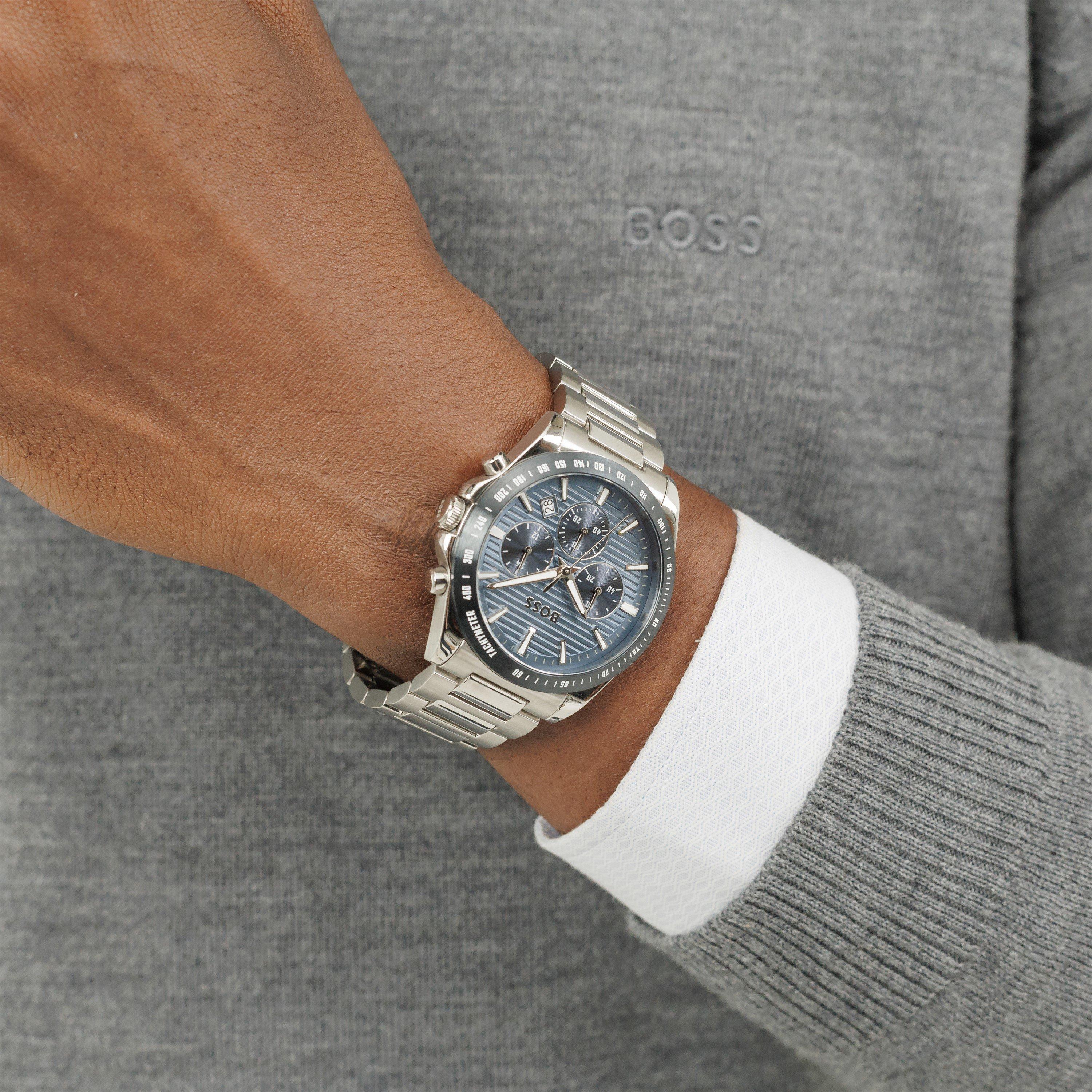 Blue/Steel - Boss - Men's Strike Chronograph Watch - 5