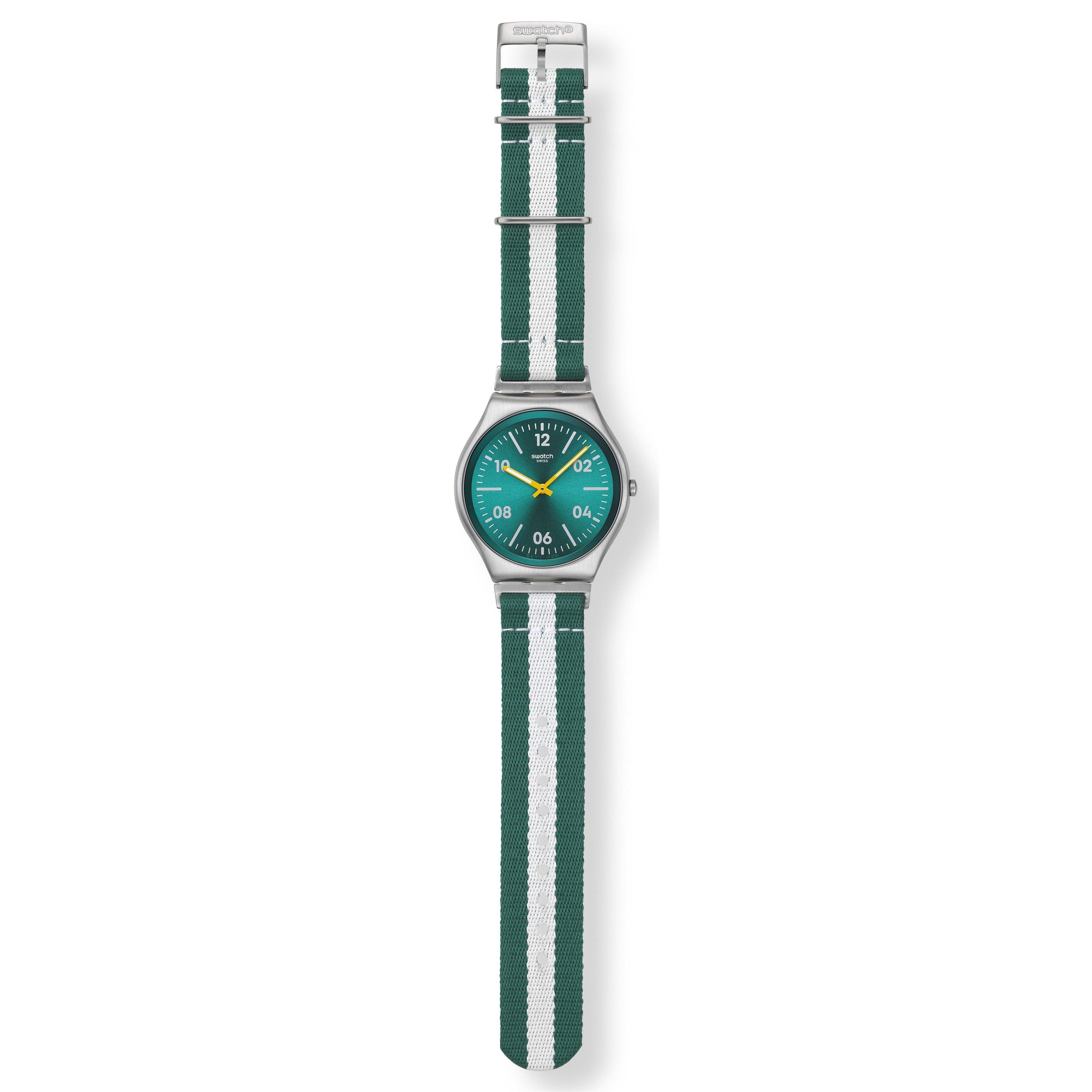 Casual Stripe - Swatch - Men's Skin Irony 42 Metal Slim Profile Analogue Quartz Watch - 4