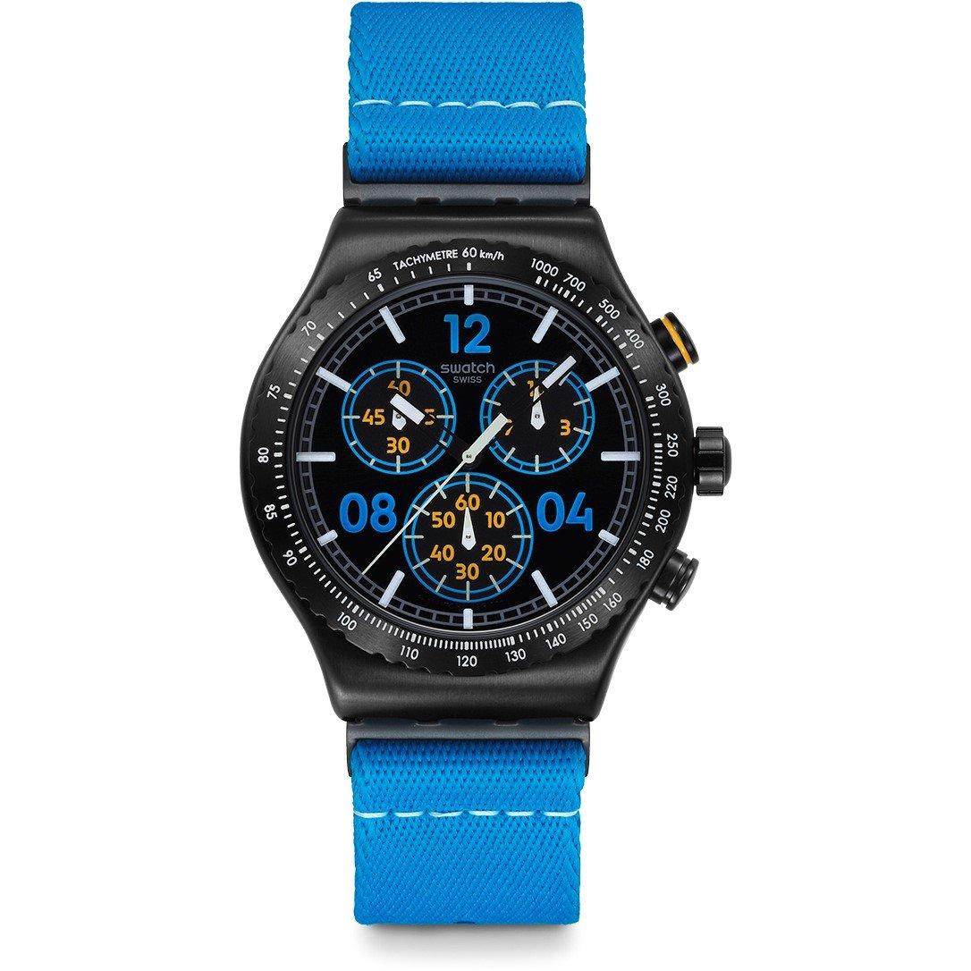 Swatch Men's Irony Chrono Quartz Analogue Watch - Mots In Blue Moments In Blue