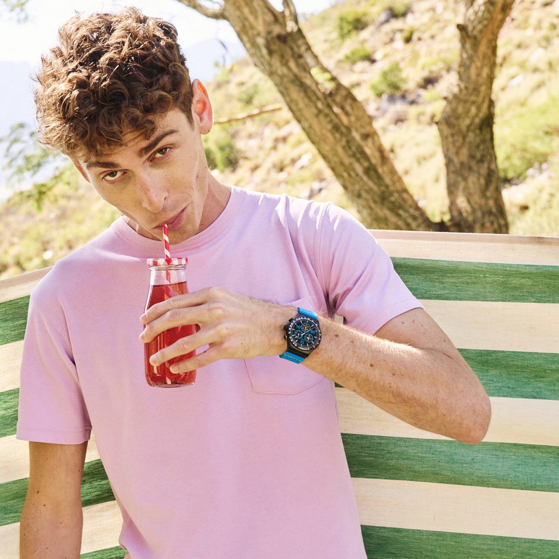 Moments In Blue - Swatch - Men's Irony Chrono Analogue Quartz Watch - 2