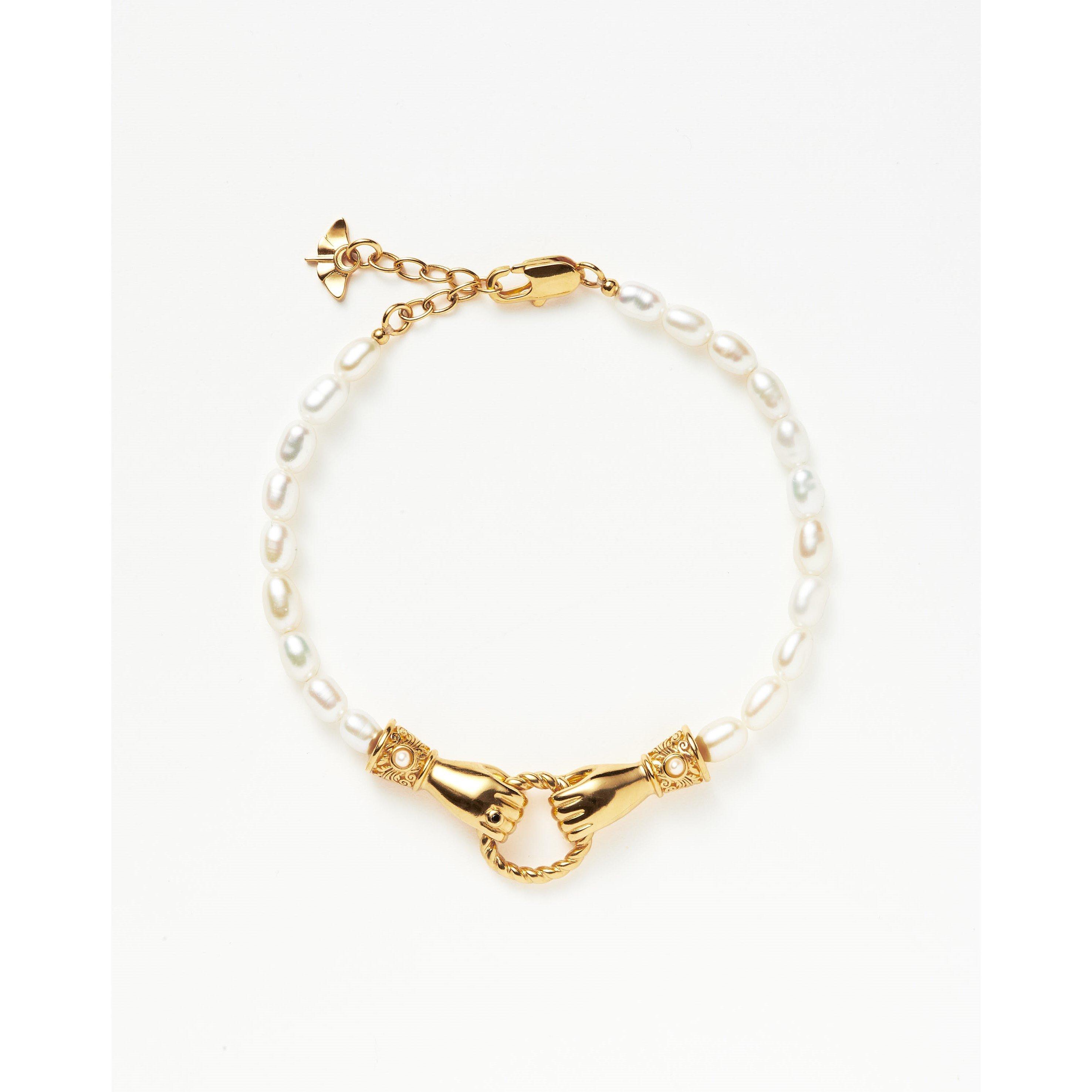 Gold - Missoma - Harris Reed In Good Hands Pearl Bracelet - 1