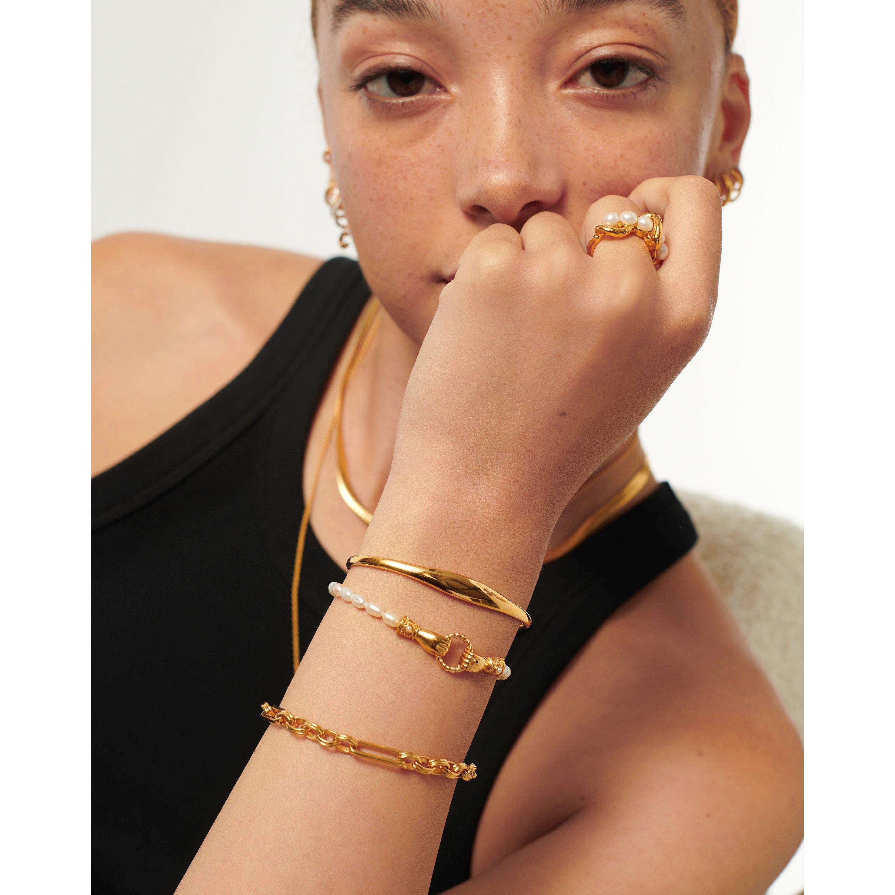 Gold - Missoma - Harris Reed In Good Hands Pearl Bracelet - 2