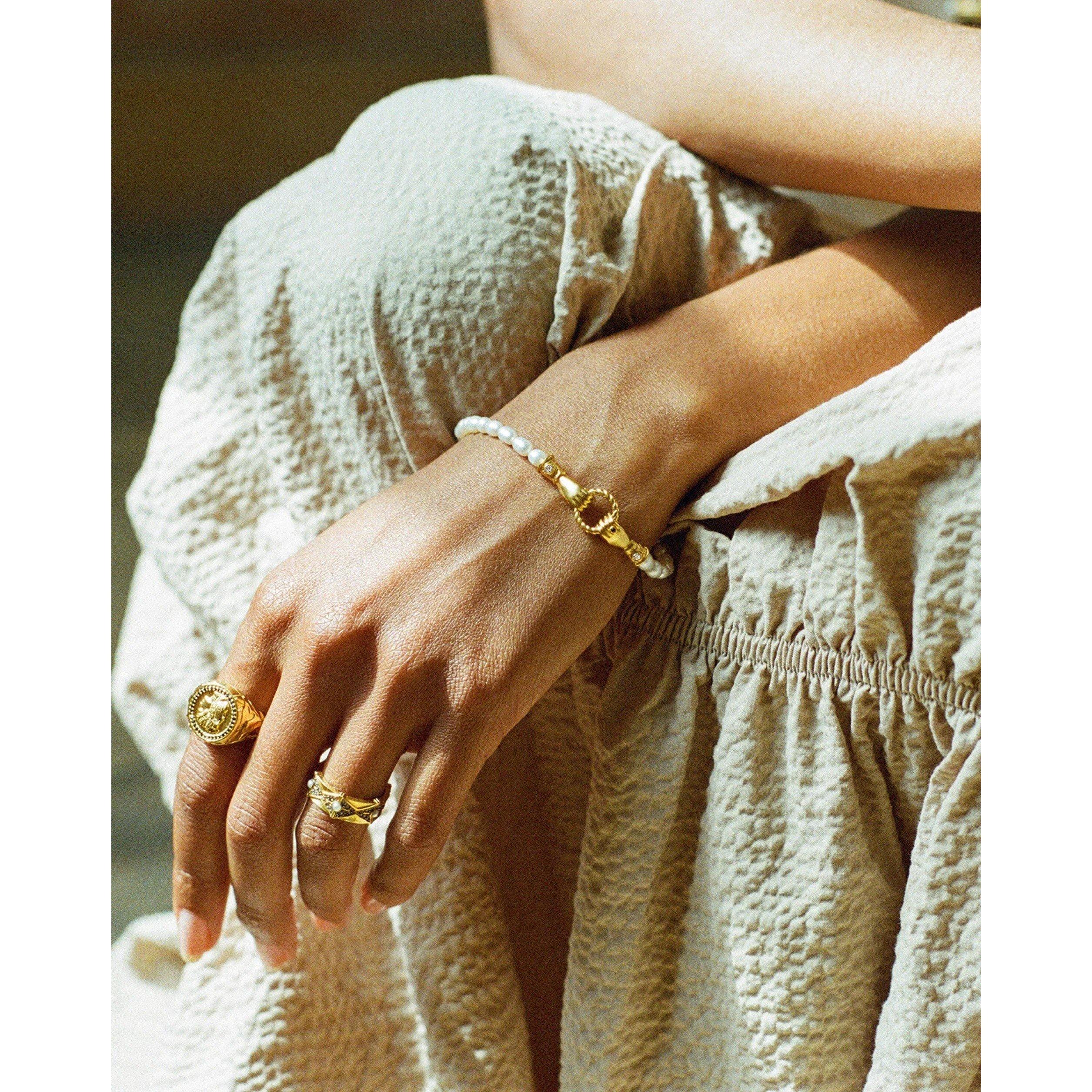 Gold - Missoma - Harris Reed In Good Hands Pearl Bracelet - 3