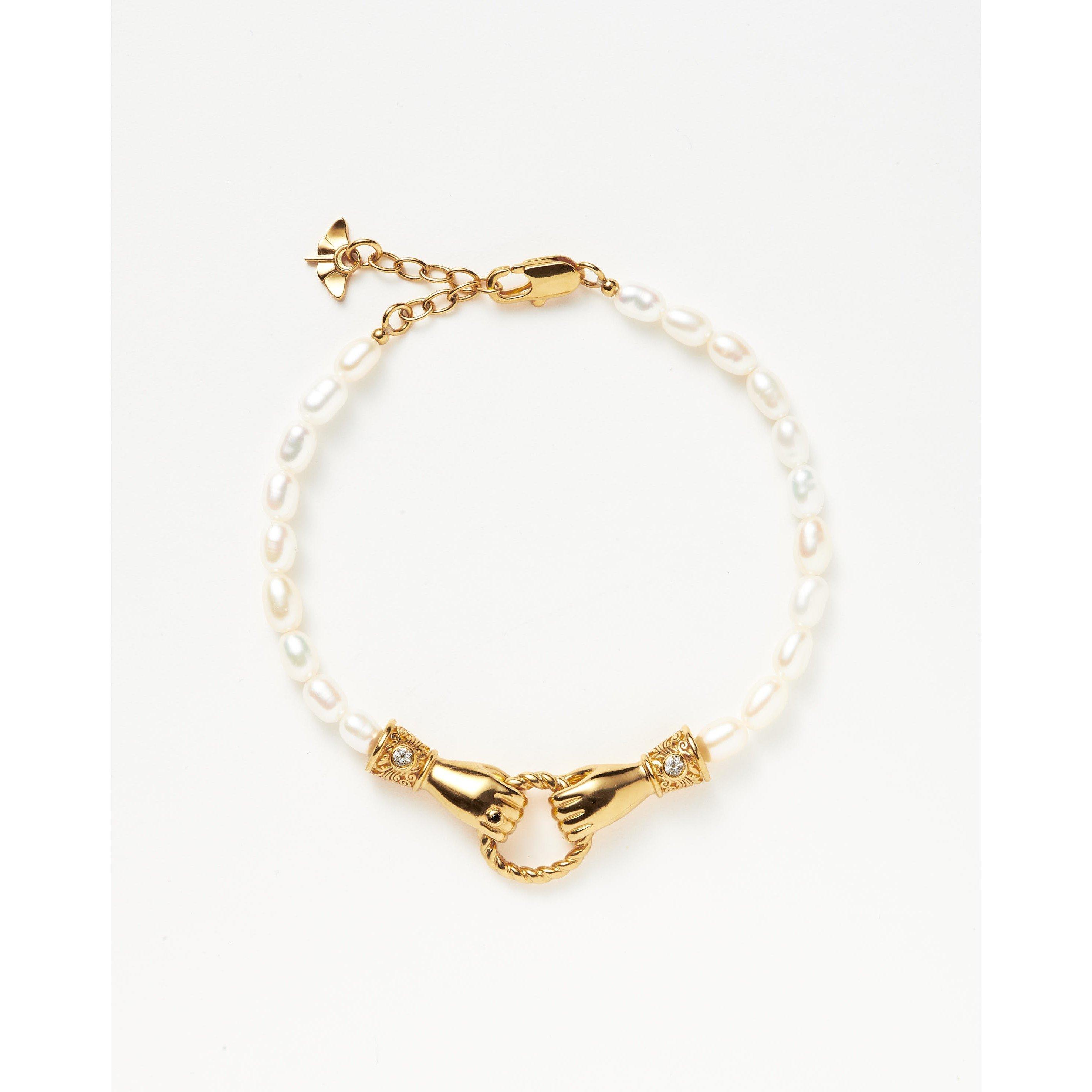 Gold - Missoma - Harris Reed In Good Hands Pearl Bracelet - 5
