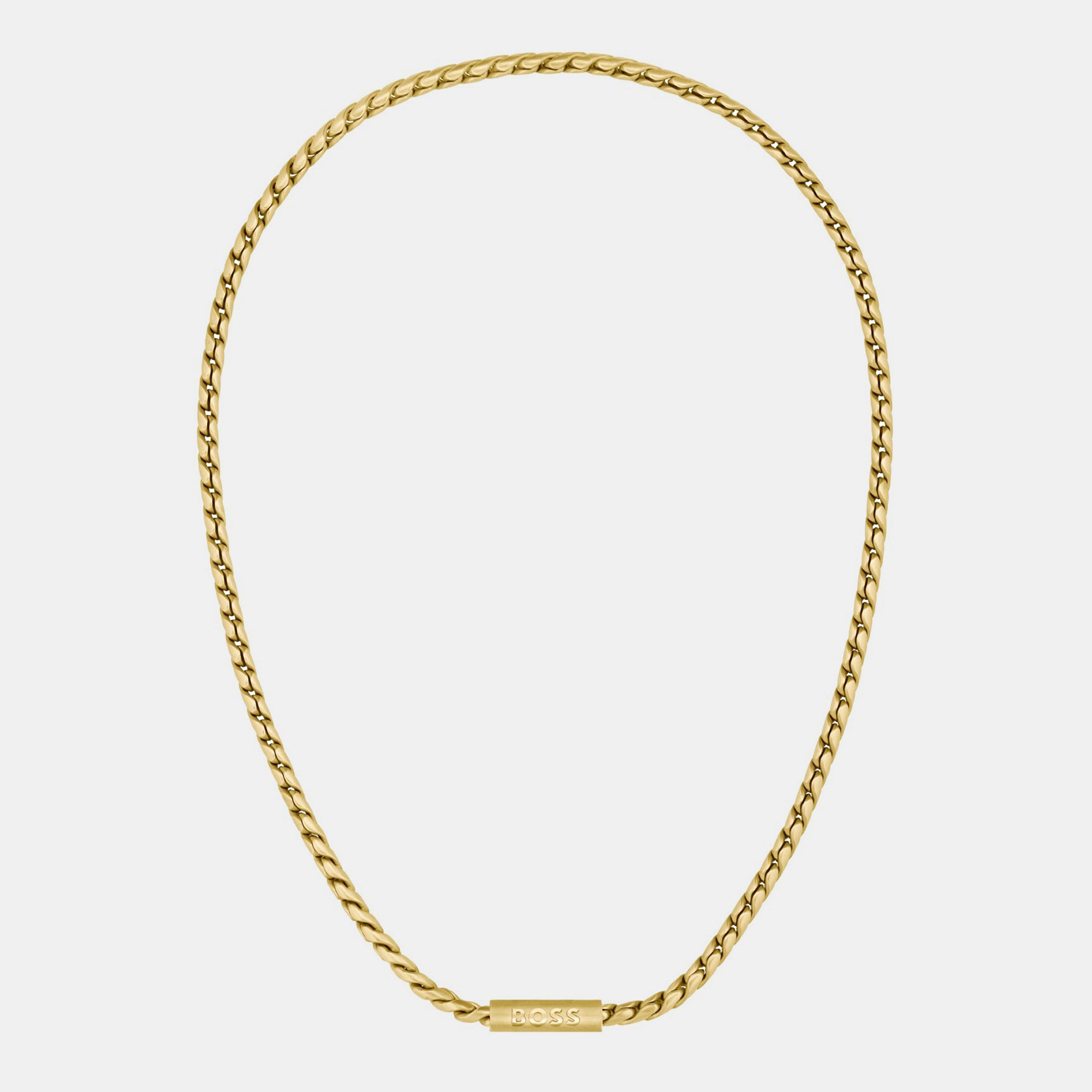 Boss Men's Doran Light Yellow Gold IP Necklace