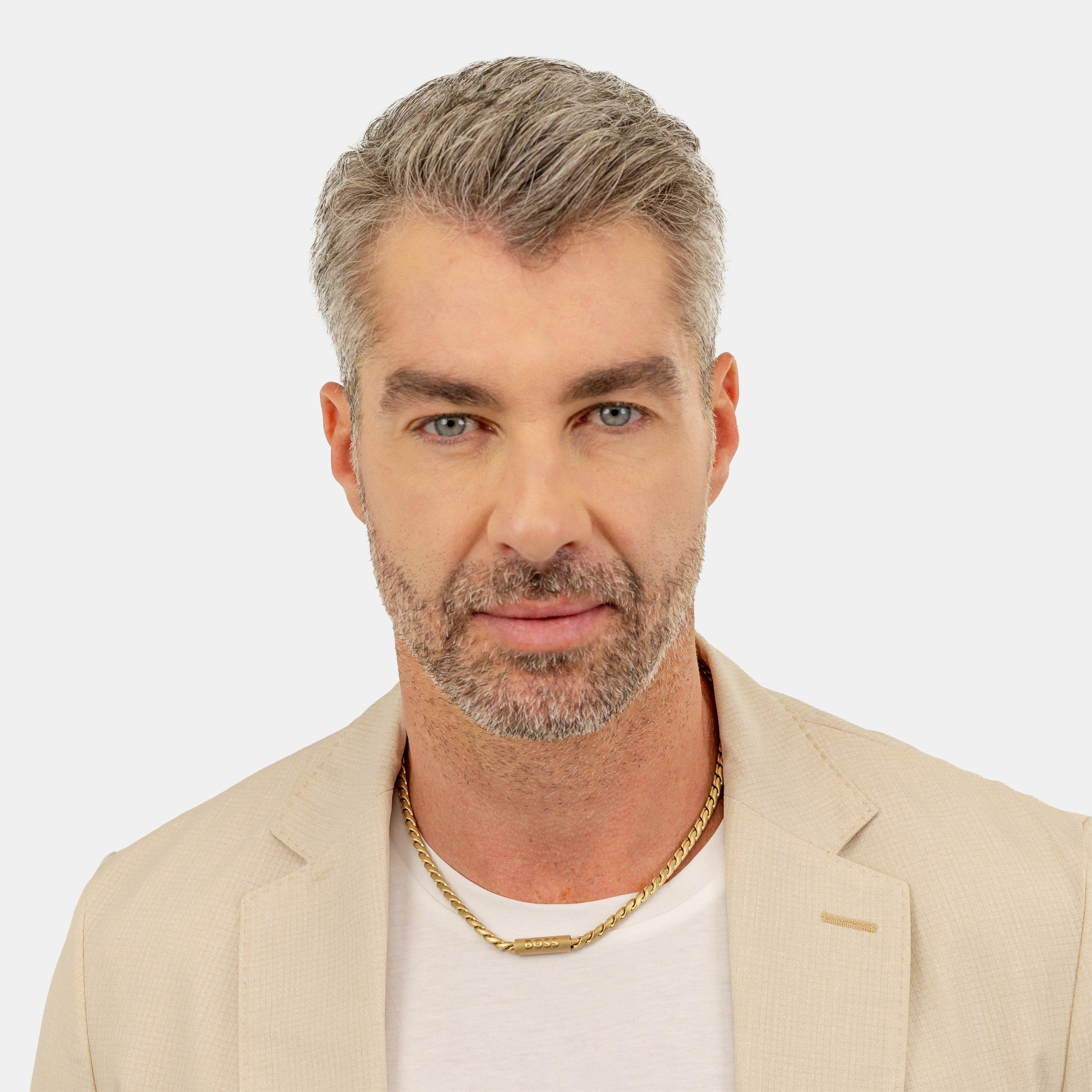 Gold - Boss - Men's Doran Light Yellow Gold IP Necklace - 3