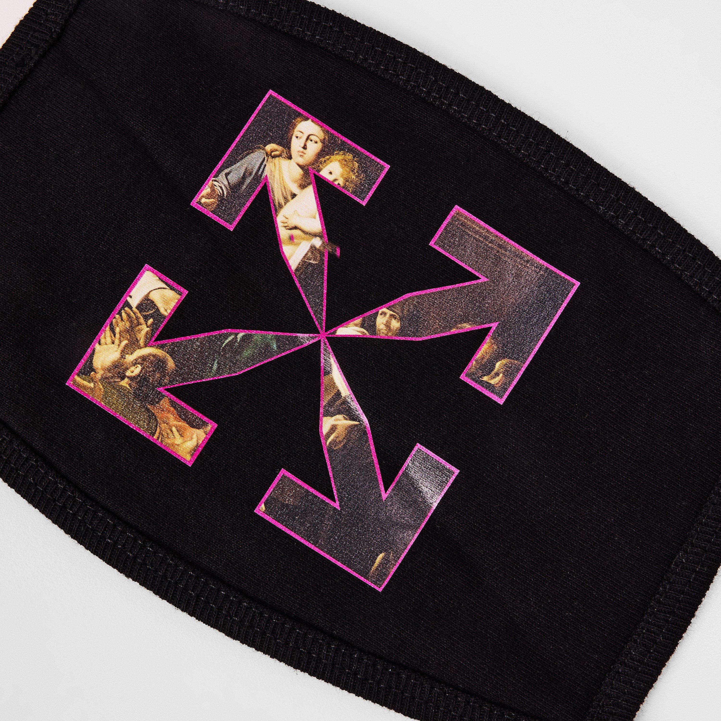 Black/Red - Off White - Men's Face Covering Masks - 3